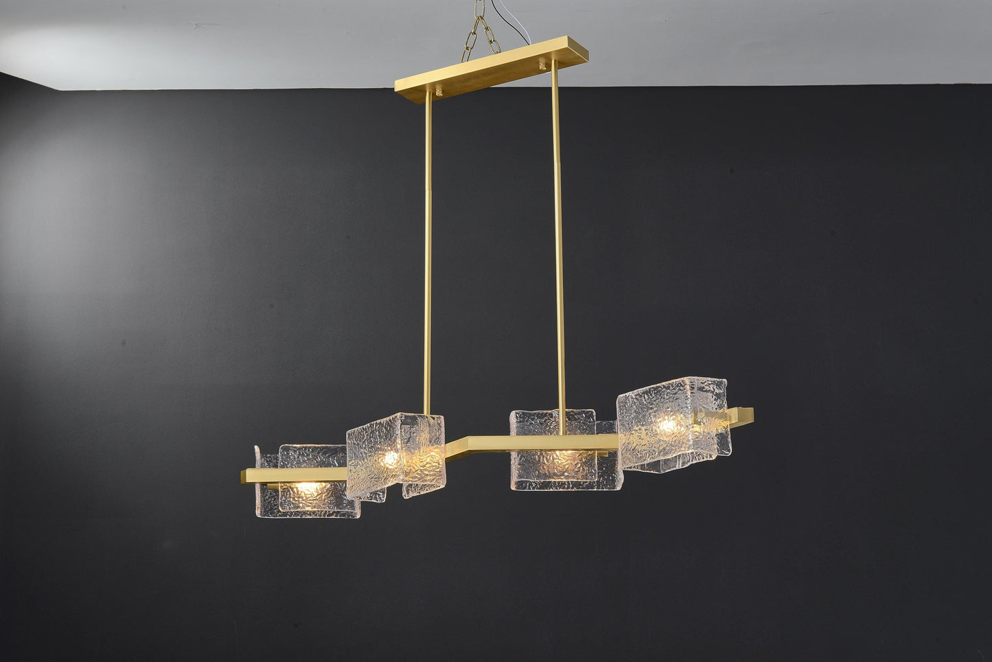 Retro 6 Light Globes Copper and Glass Chandelier | Mid-Century Style Ceiling Light for Dining Spaces