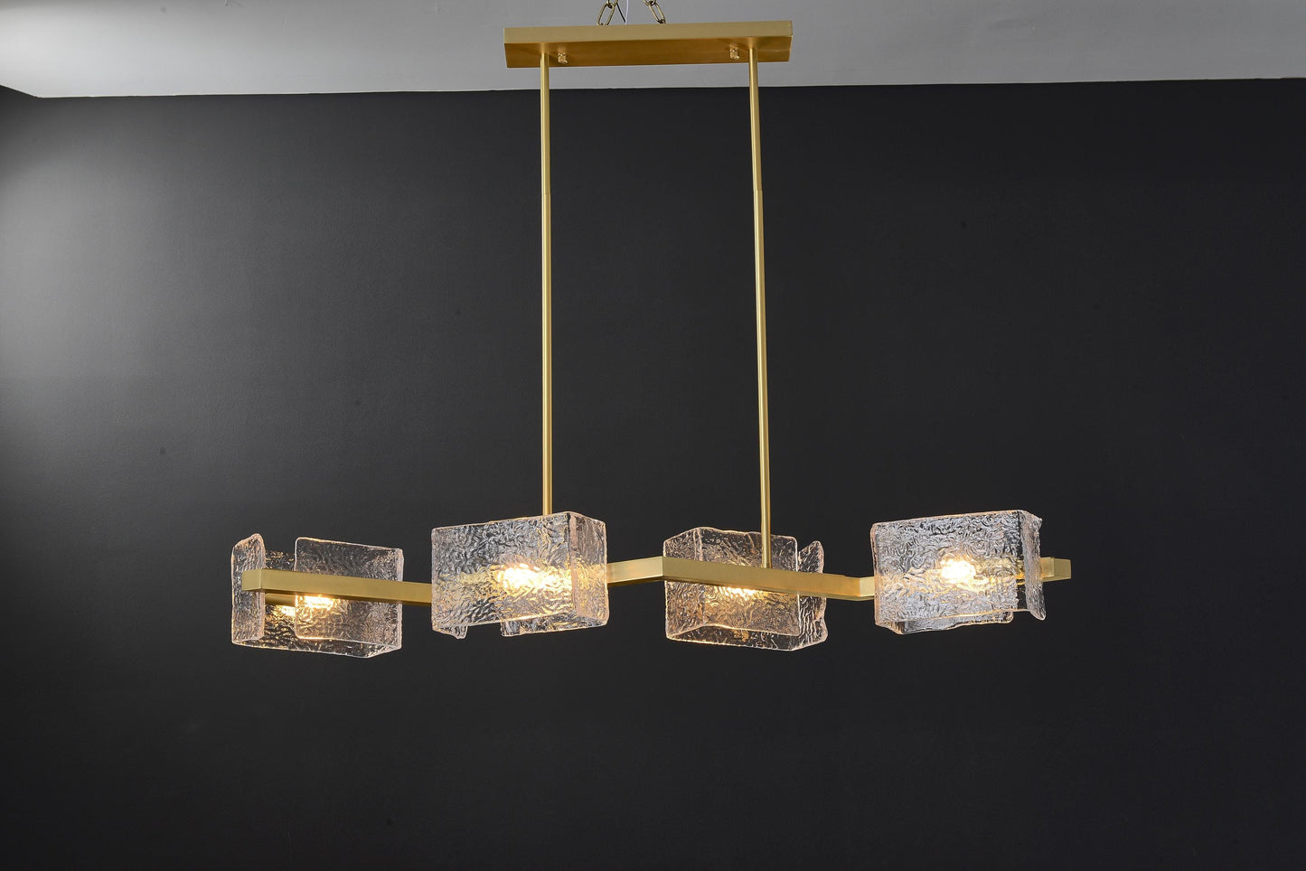 Retro 6 Light Globes Copper and Glass Chandelier | Mid-Century Style Ceiling Light for Dining Spaces