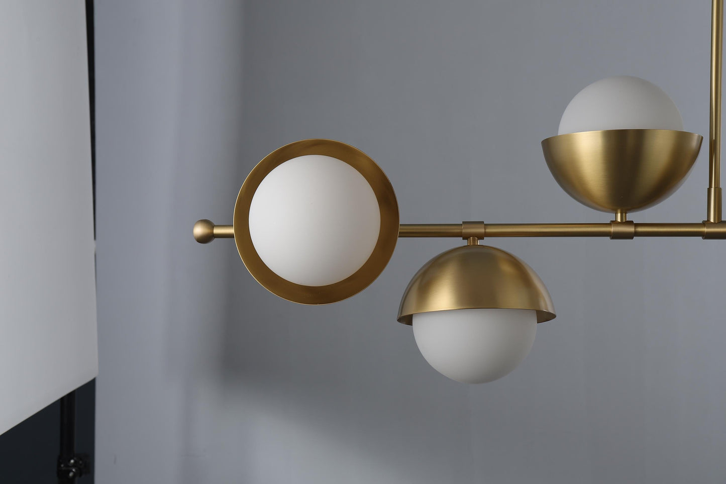 6-Globe Luxury Copper and Glass Chandelier | Mid-Century Modern, Industrial Style Statement Lighting with Contemporary Copper Finish