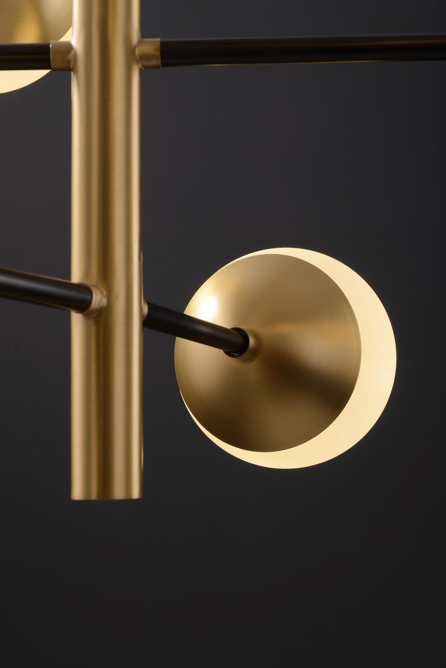 10-Globe Modern Copper and Black Chandelier | Mid-Century, Industrial Style Statement Lighting with Dual-Finish Copper and Glass Globes