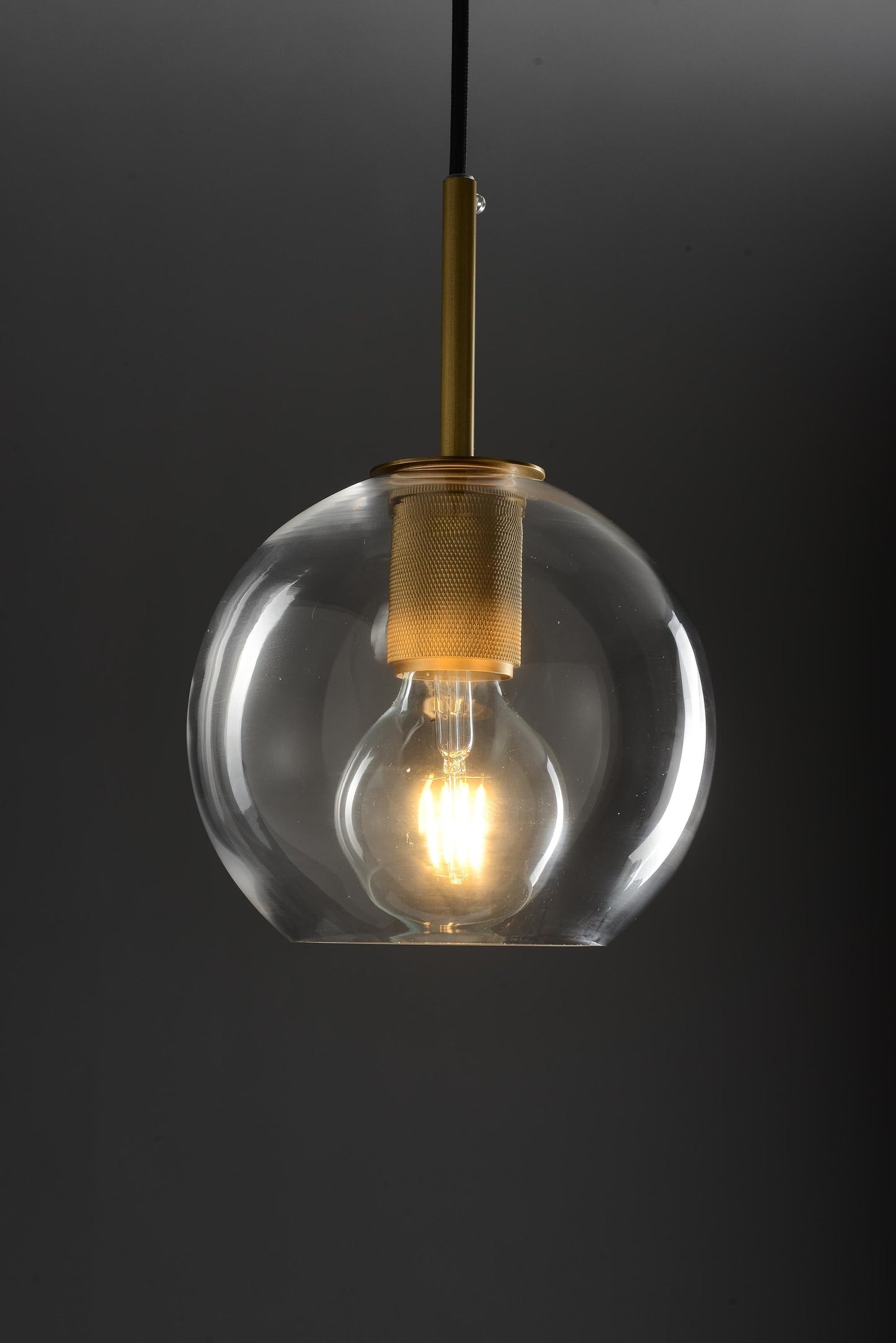 Handmade Copper and Glass Geometric Chandelier - Vintage Glass Pendant Light