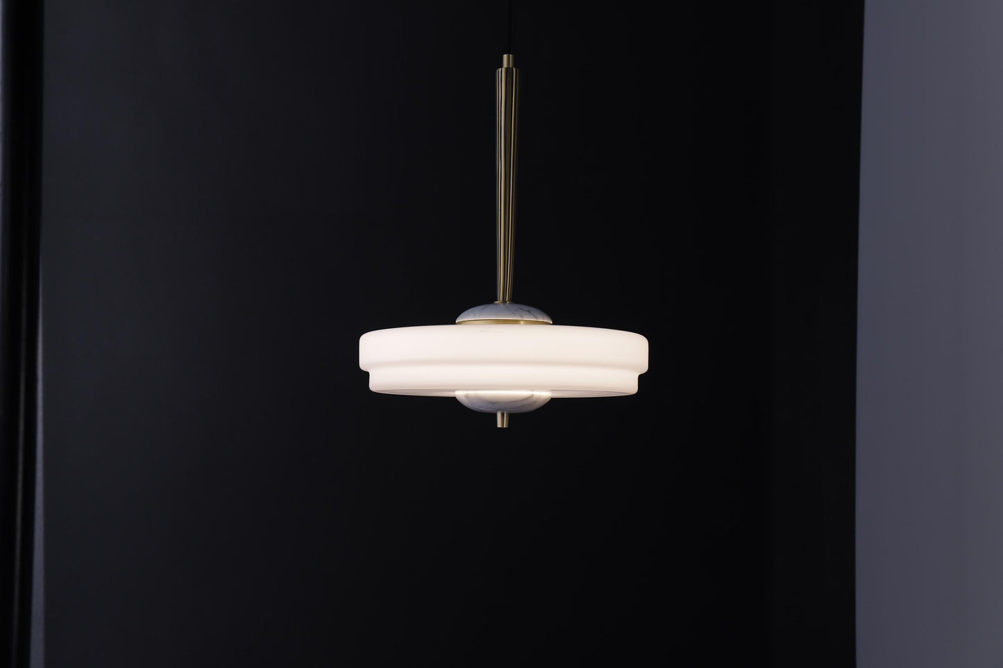 Stylish Copper Glass Chandelier – Marble Accents in a Luxury Copper Fixture
