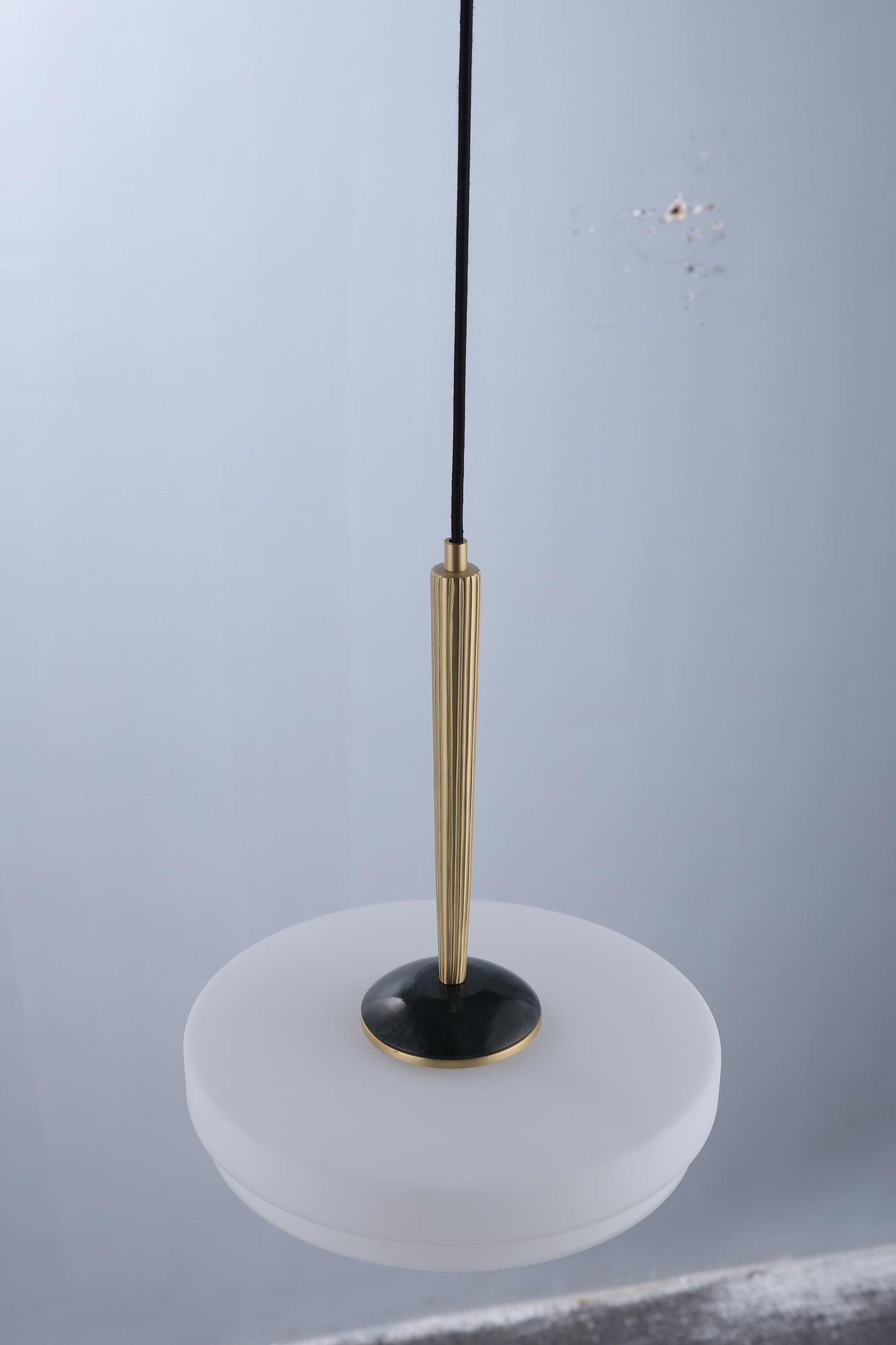 Stylish Copper Glass Chandelier – Marble Accents in a Luxury Copper Fixture