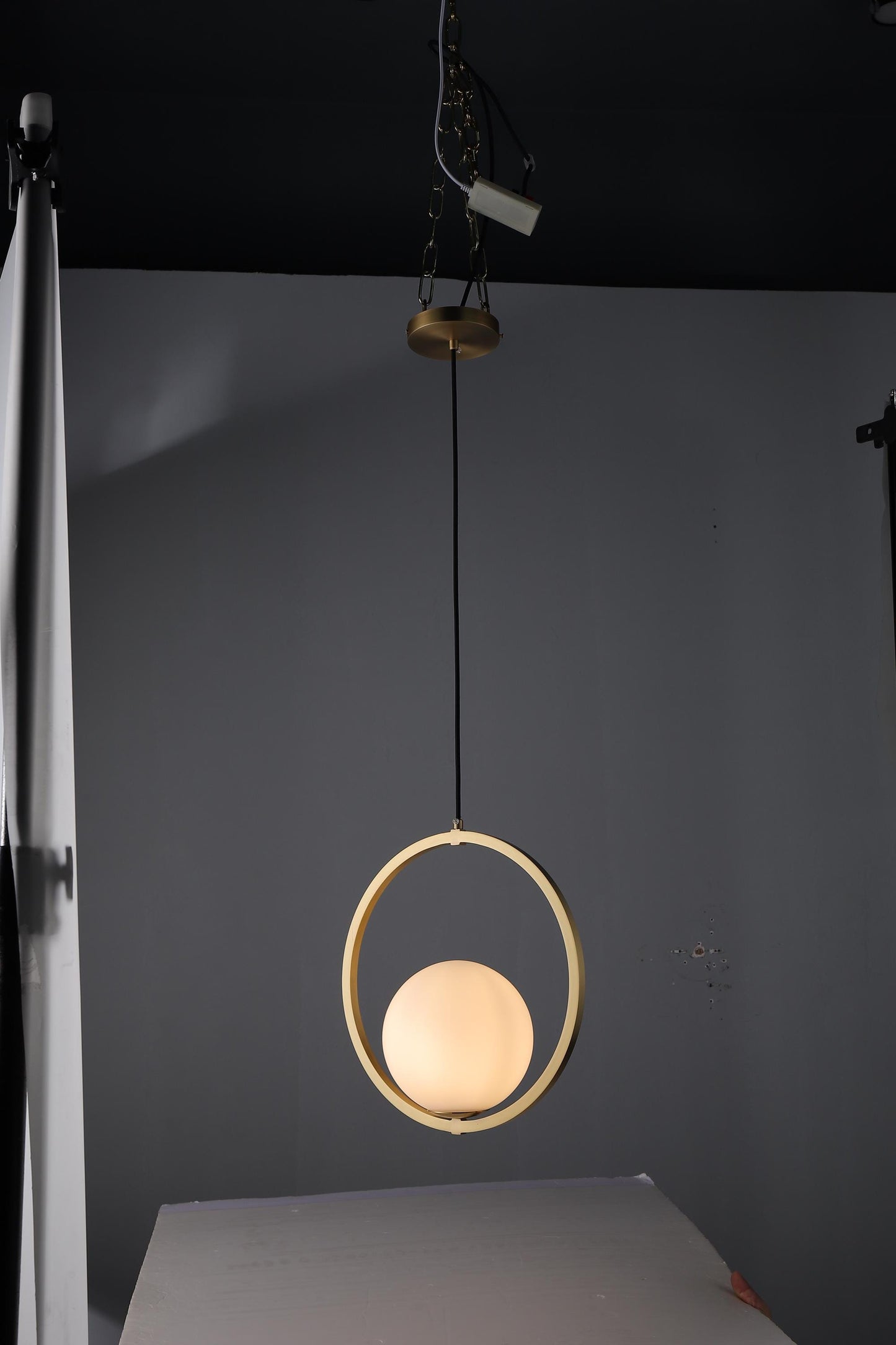 Unique Copper and Glass Chandelier-Elegant Modern Art Deco Pendant Light Fixture for Vintage Interiors