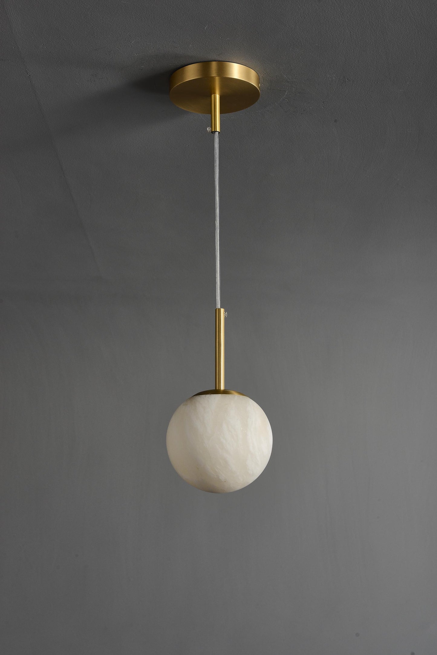 Designer Copper and Marble Ceiling Chandelier- Modern Luxury Lighting Fixture