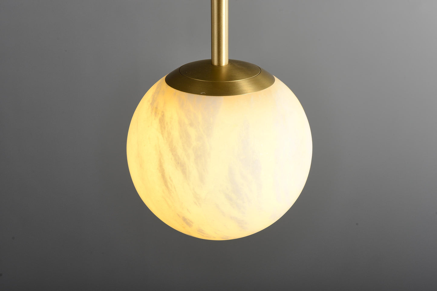 Designer Copper and Marble Ceiling Chandelier- Modern Luxury Lighting Fixture