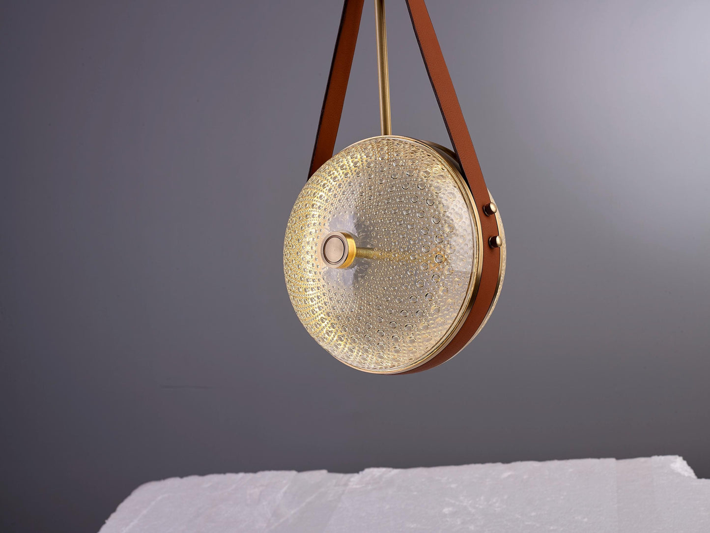 Contemporary Brown Chandelier with Copper and Glass Accents-Elegant Lighting for Modern Spaces
