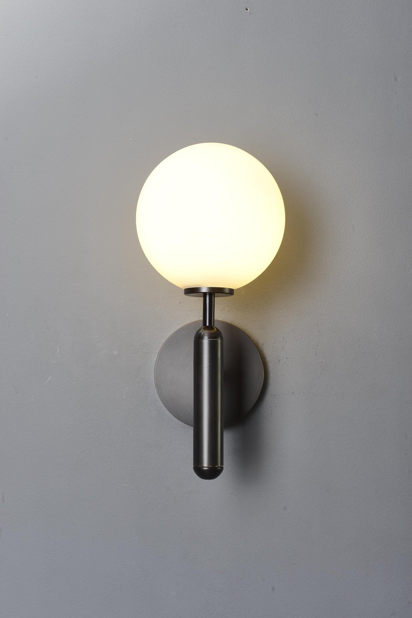 Antique Glass + Copper Brass Custom Black Color Wall Lamp Transparent Lampshade
