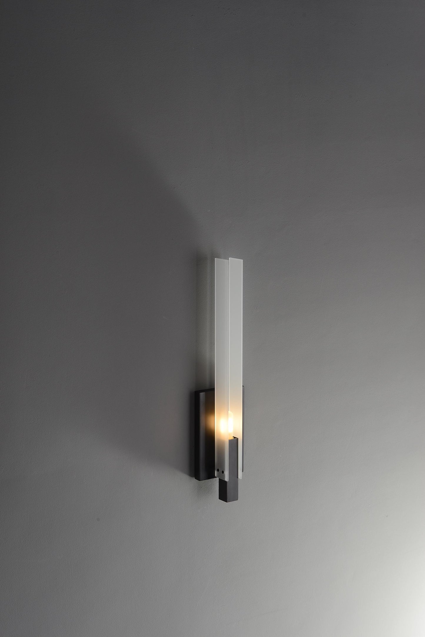 Modern Sconce Brass Black Wall Lamp Copper and Glass Design