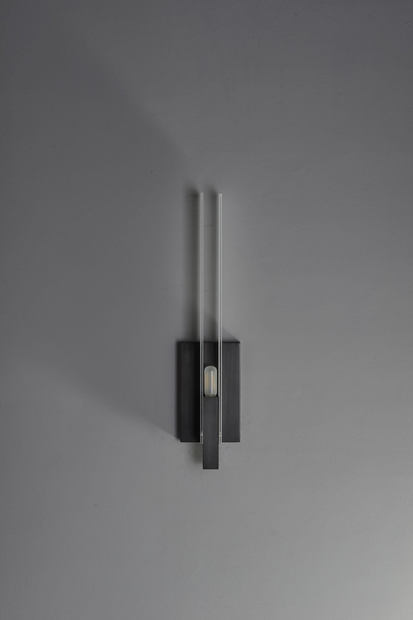 Modern Sconce Brass Black Wall Lamp Copper and Glass Design