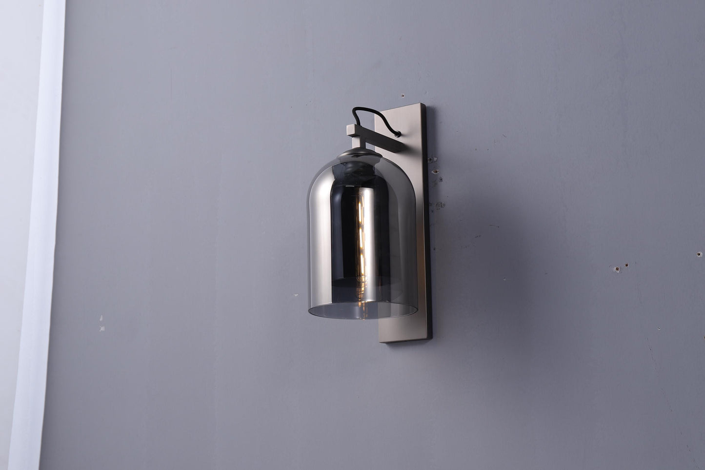 Elegant Industrial Style Wall Lamp Wall Lamp Iron Body and Glass Shade Lamp