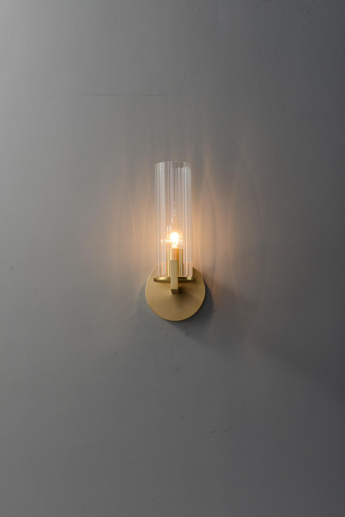 Contemporary and Vintage Copper Wall Lamp Glass Shade