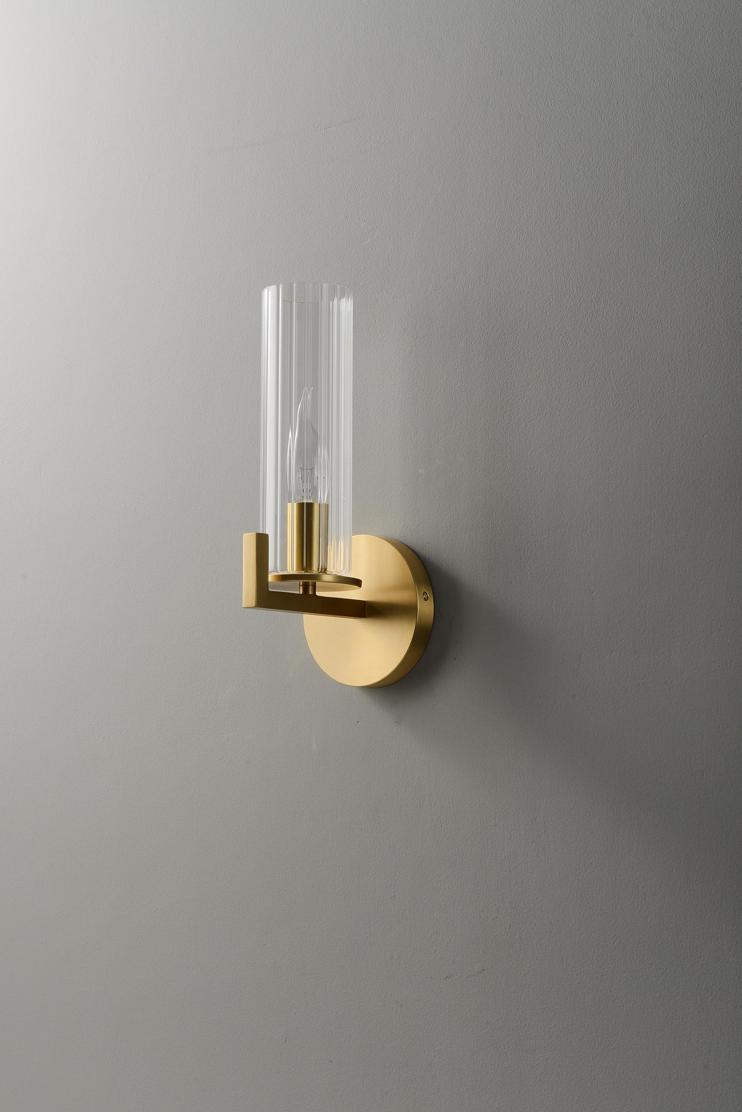 Contemporary and Vintage Copper Wall Lamp Glass Shade