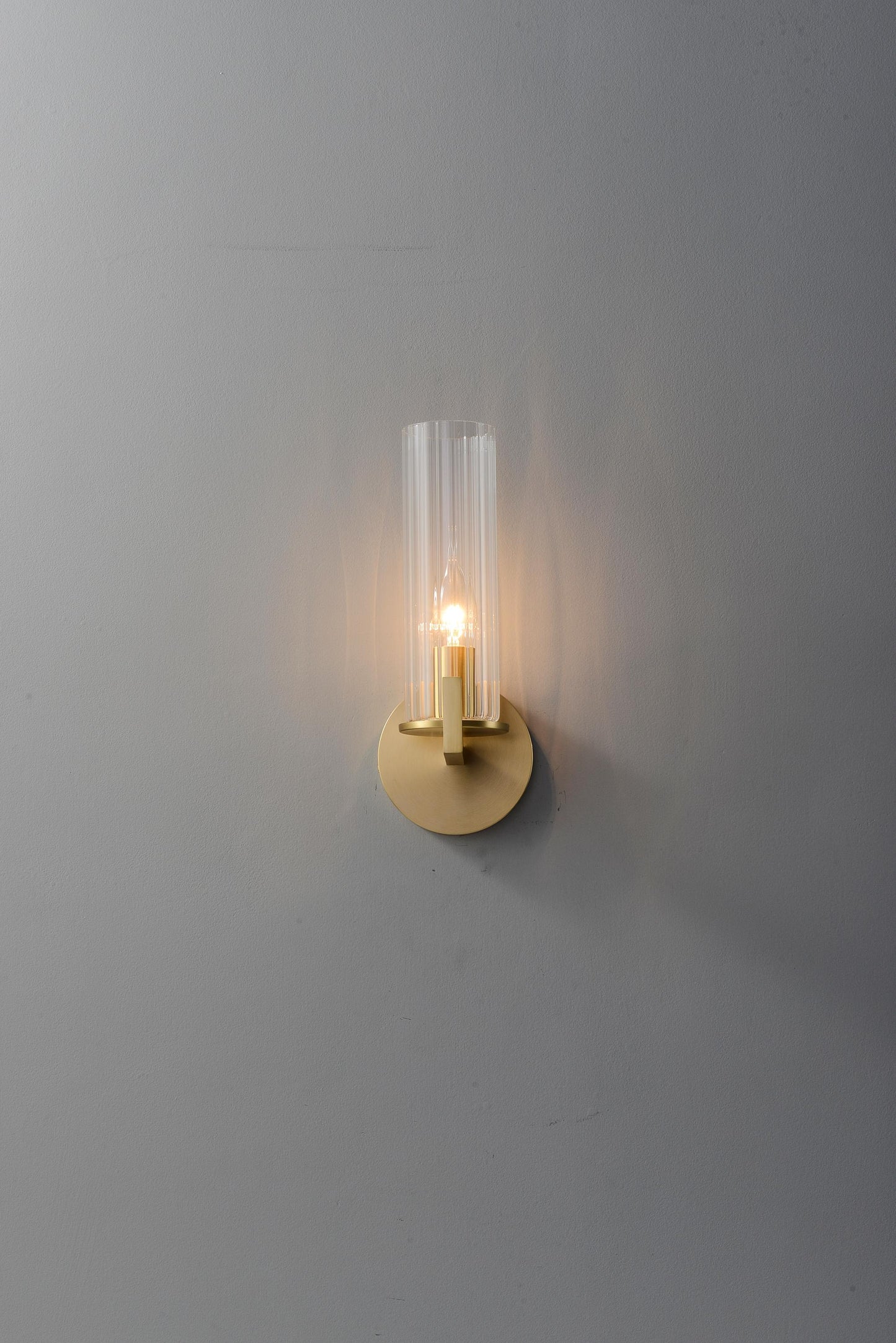 Contemporary and Vintage Copper Wall Lamp Glass Shade