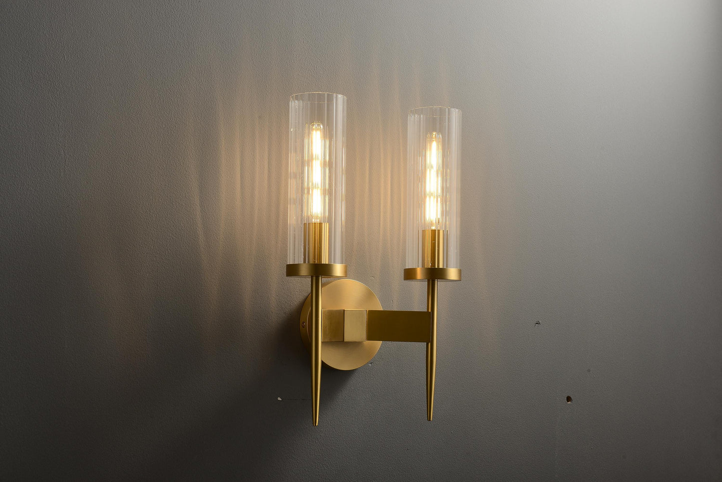 Sleek Bronze and Black Wall Light Copper Lamp Glass Lamp | Stylish Industrial Wall Sconce