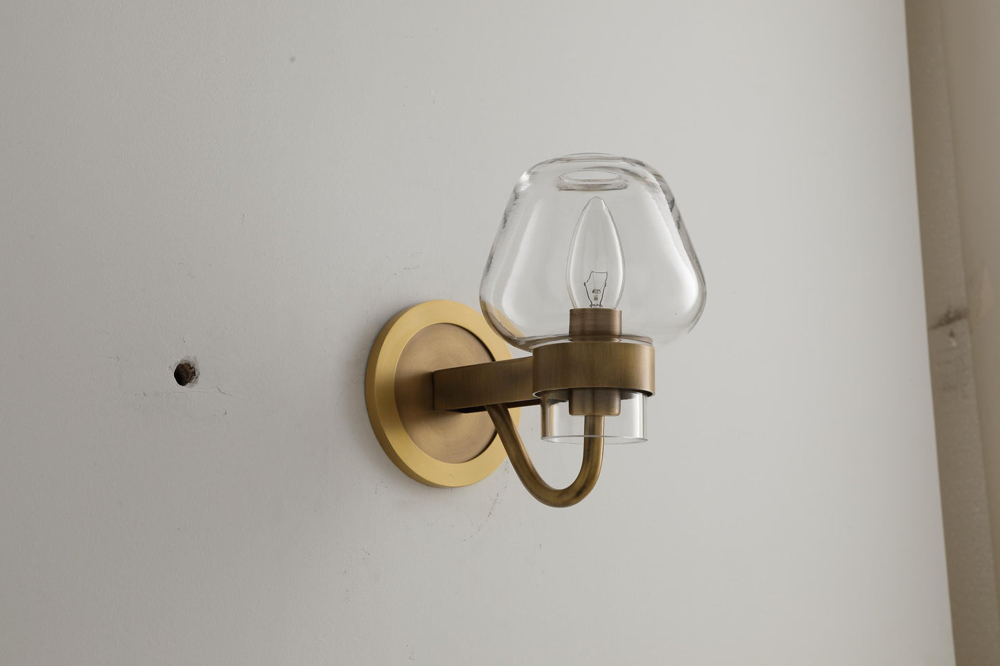 Industrial Bronze Wall Light Copper and Glass for Elegant Vintage and Modern Spaces