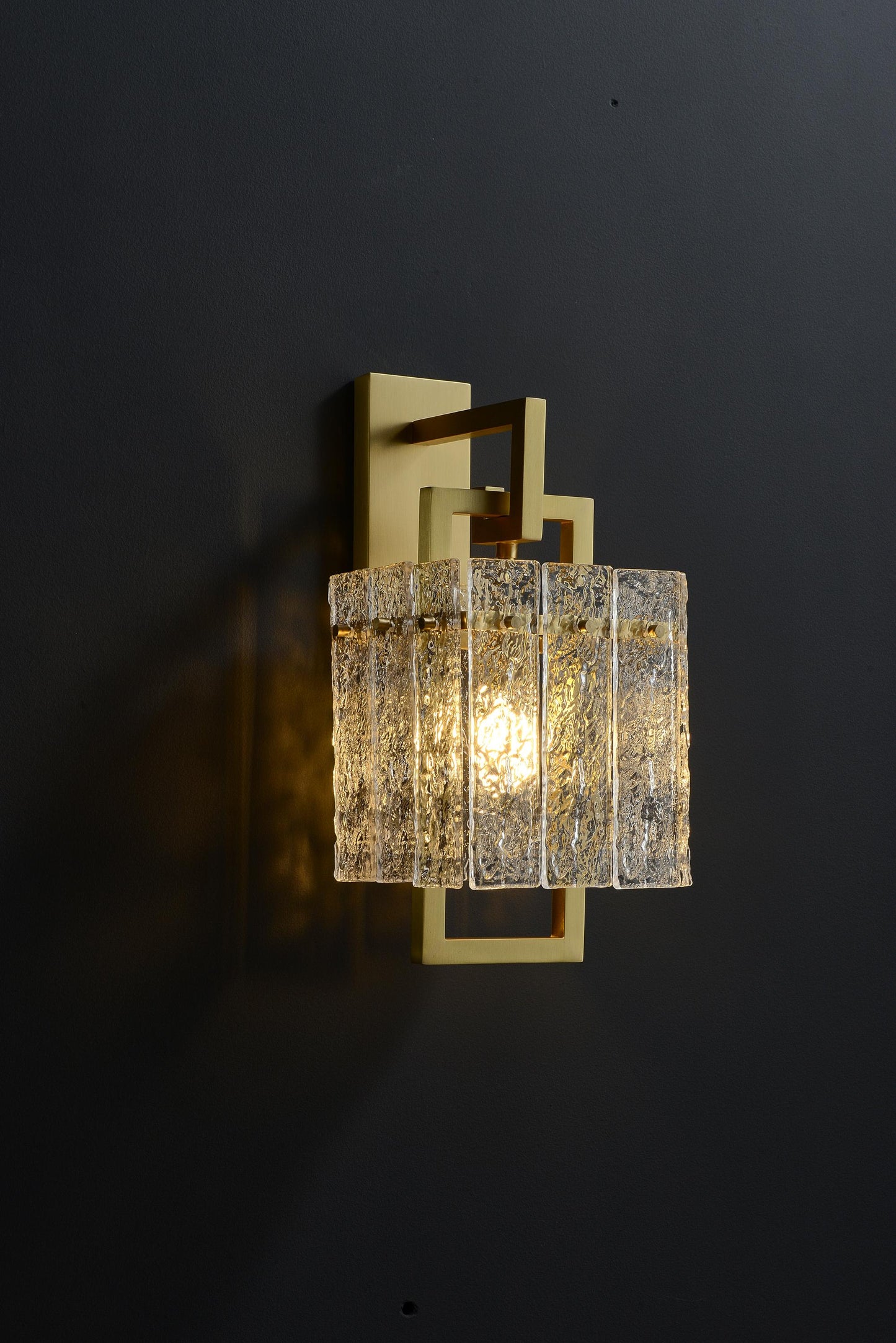 Vintage Copper+ Glass Light Fixture Mid-Century Wall Sconce Aesthetics