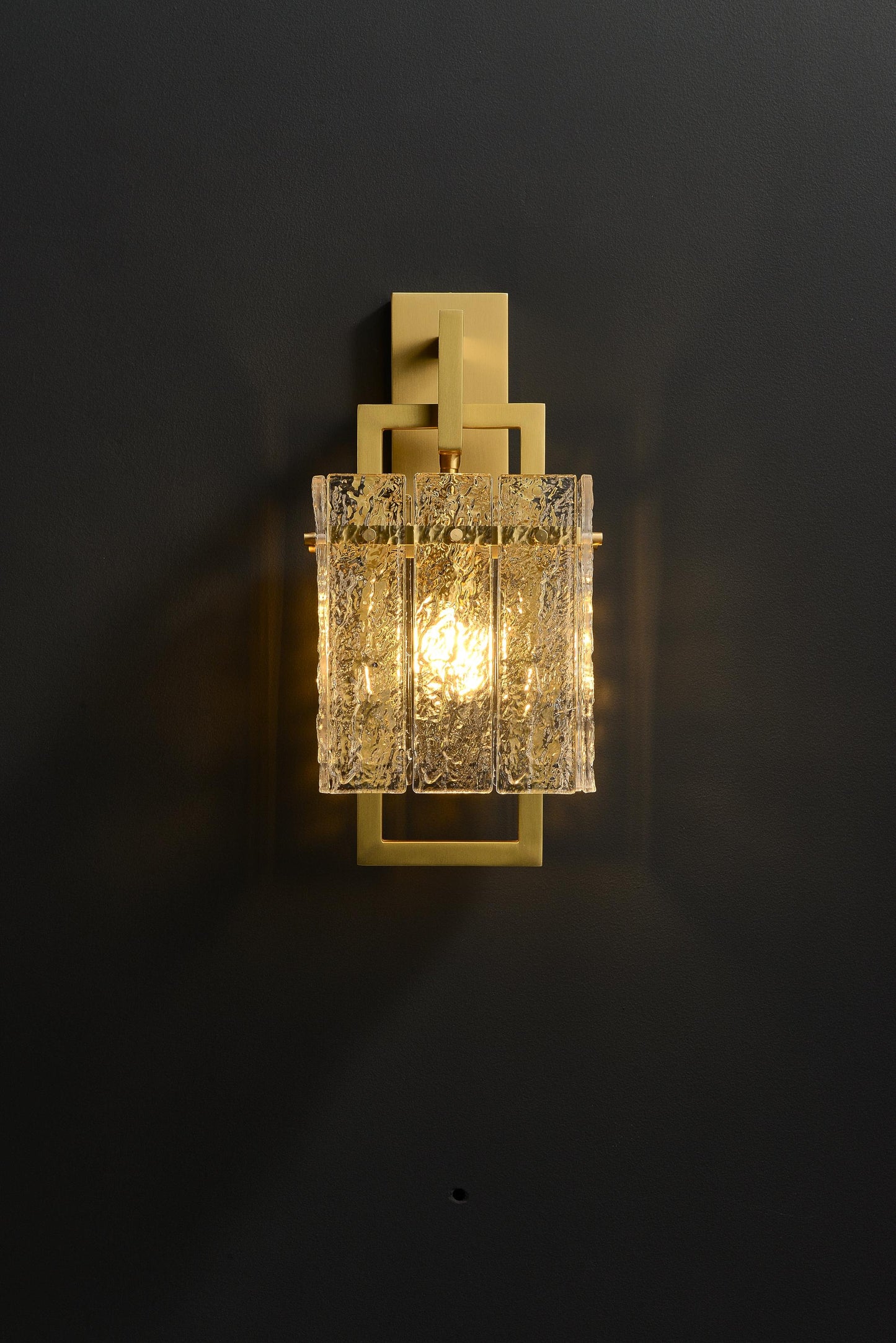 Vintage Copper+ Glass Light Fixture Mid-Century Wall Sconce Aesthetics