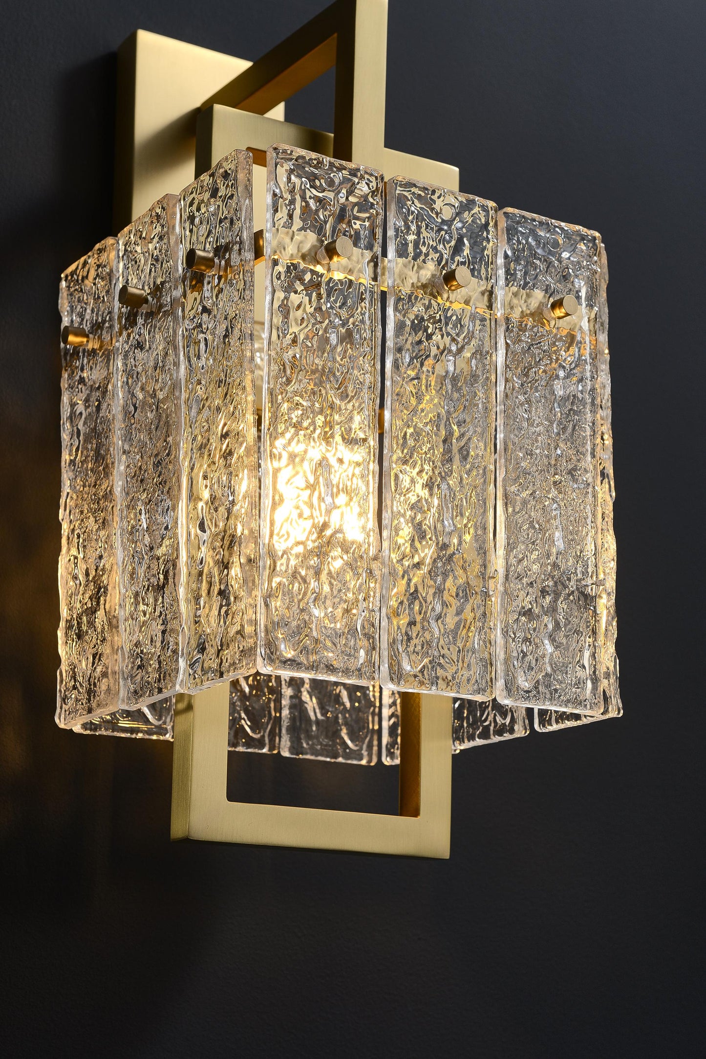 Vintage Copper+ Glass Light Fixture Mid-Century Wall Sconce Aesthetics