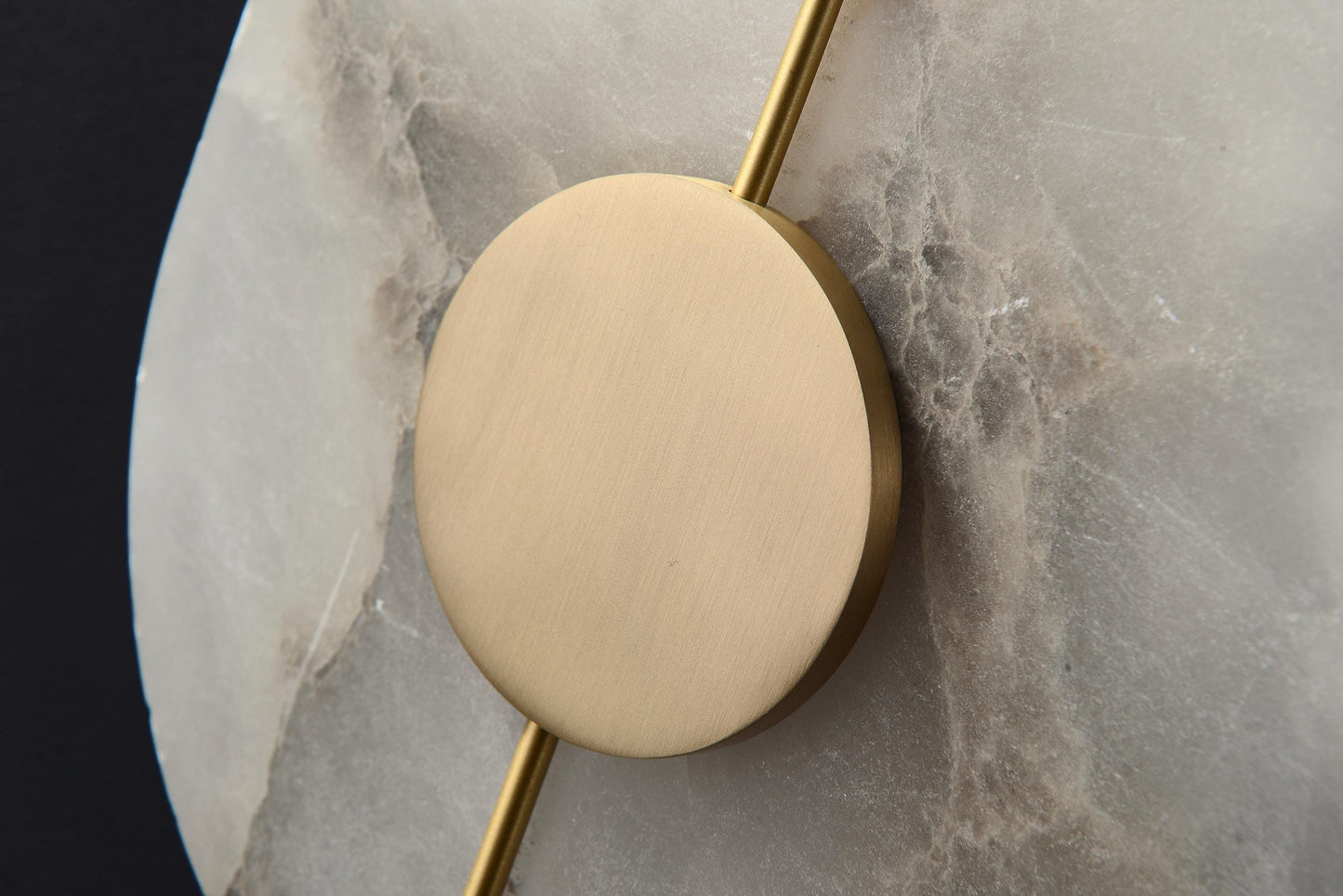 White Marble Vintage Brass Wall Sconce Mid-Century Light Fixture