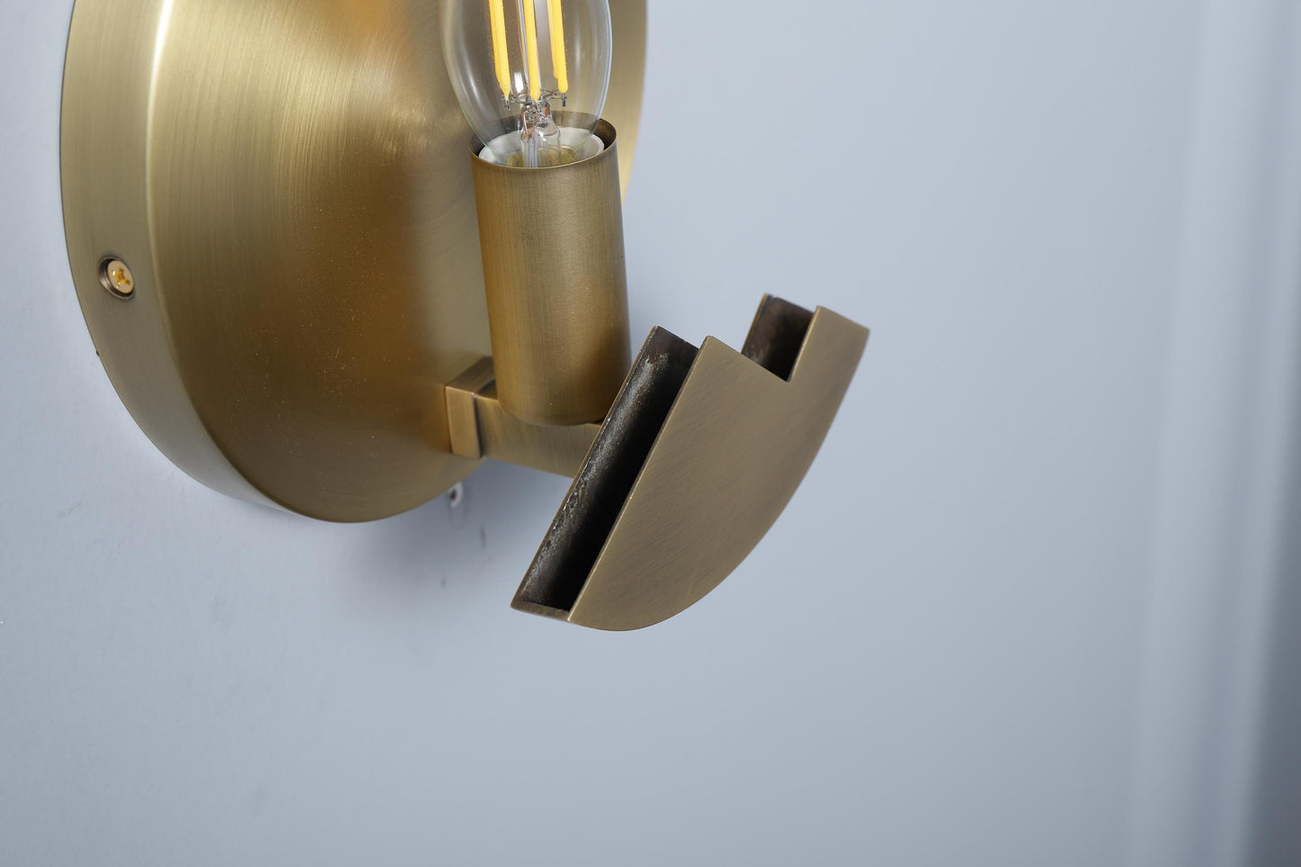 Mid-Century Marble Wall Sconce Brass Copper Wall Lamp Light Fixture