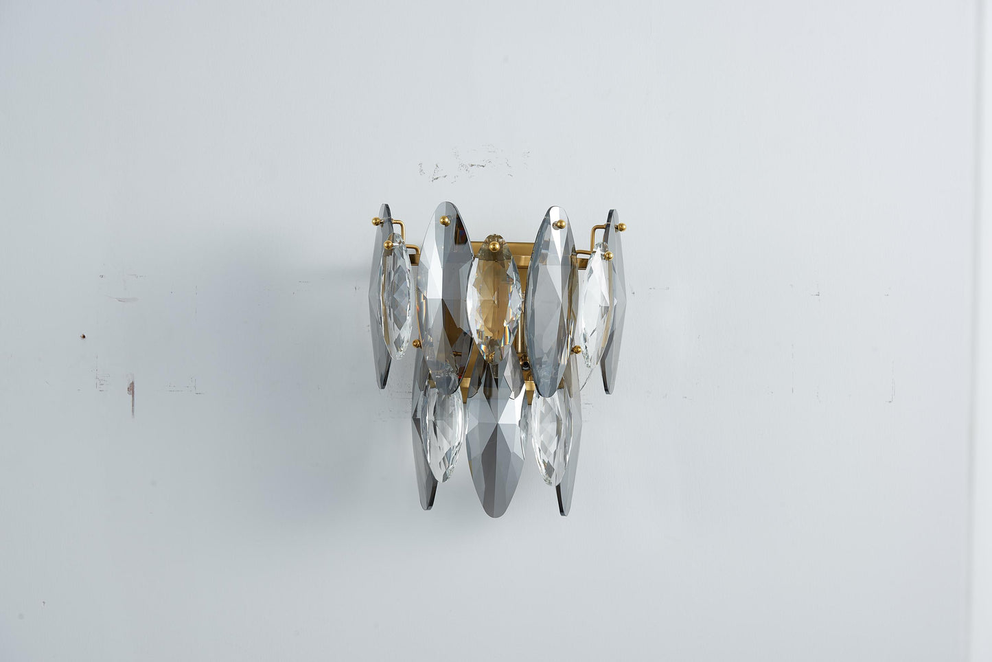 Electroplated Copper Wall Lamp K9 Crystal, Clear Light Handmade Hardware | Luxury Crystal | Copper Wall Sconce for Modern Interiors