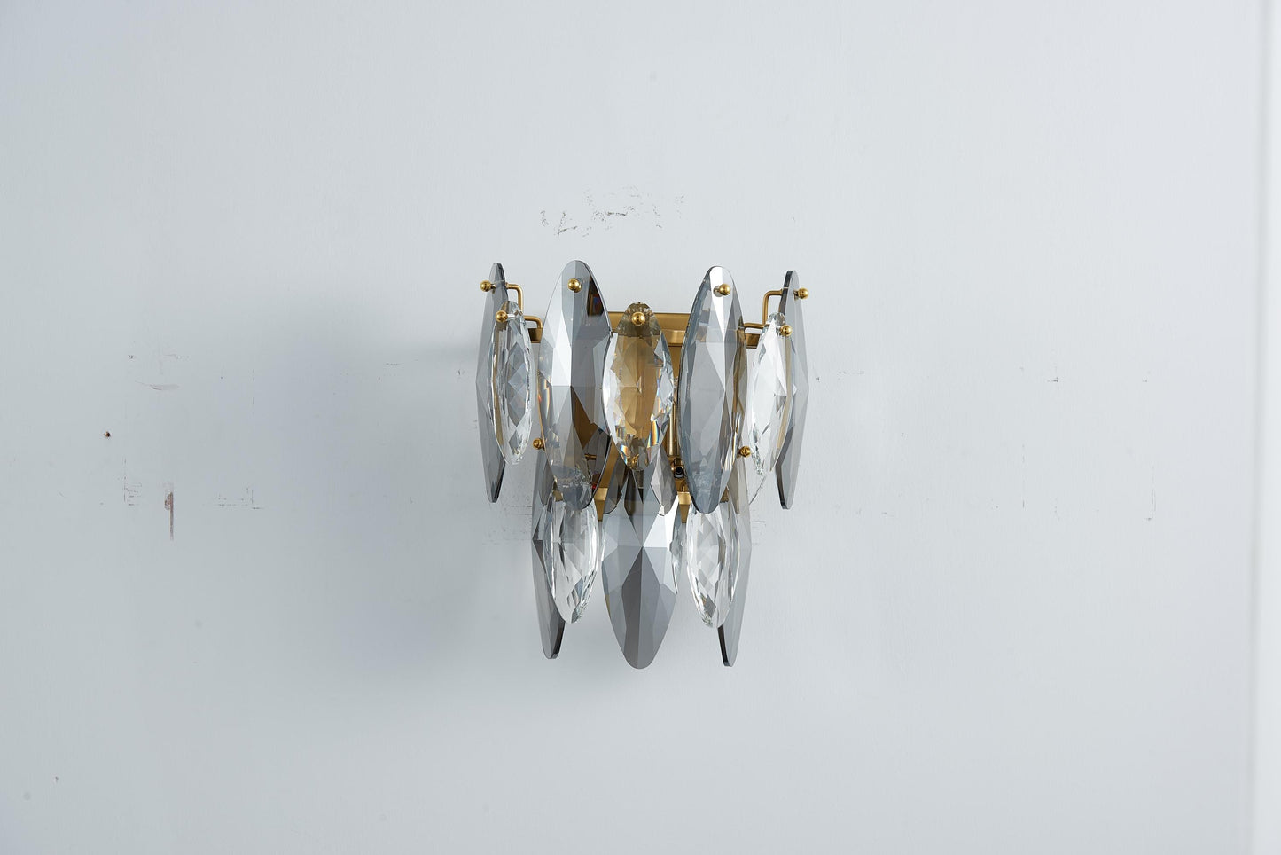 Electroplated Copper Wall Lamp K9 Crystal, Clear Light Handmade Hardware | Luxury Crystal | Copper Wall Sconce for Modern Interiors