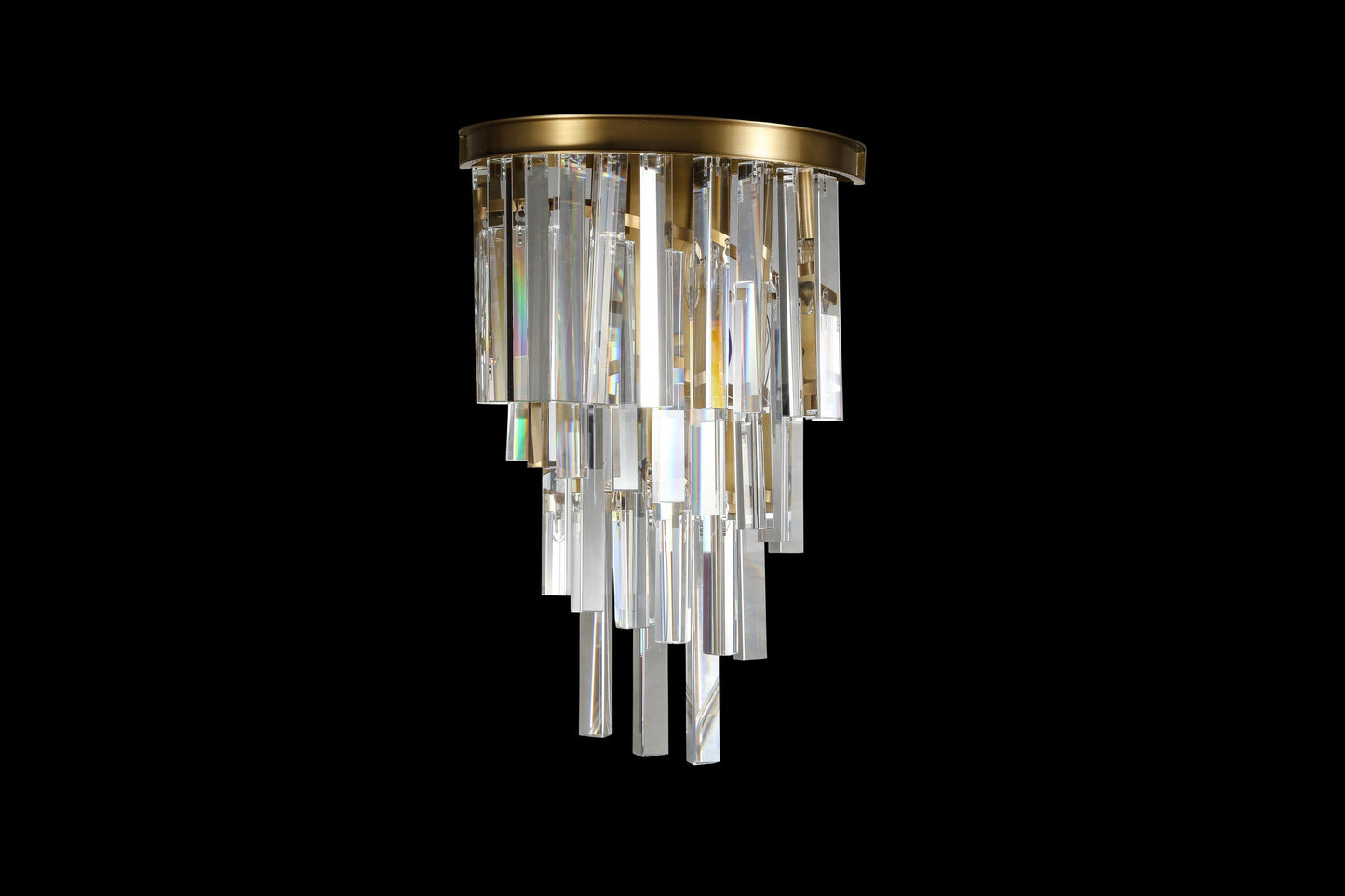 Modern Copper and K9 Crystal Wall Lamp | Luxury Wall Lighting Elegant Crystal Fixture