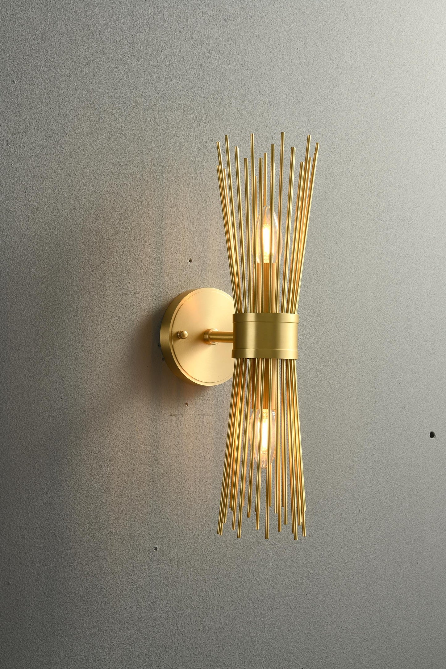 Vintage Wall Sconce – Mid-Century Double Head Copper Wall Lamp