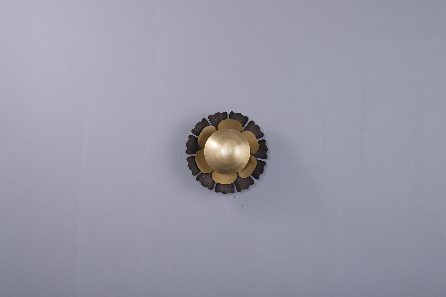 Aluminum Copper Glass Wall Lamp – Mid-Century Vintage Wall Sconce with Transparent Lampshade