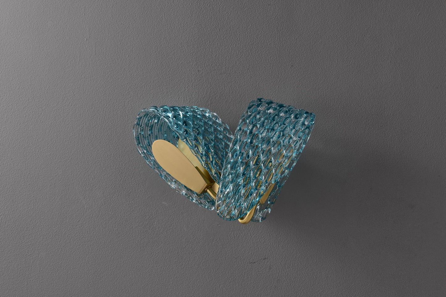 The Modern Copper + Glass Wall Lamp Blue Wall Lamp