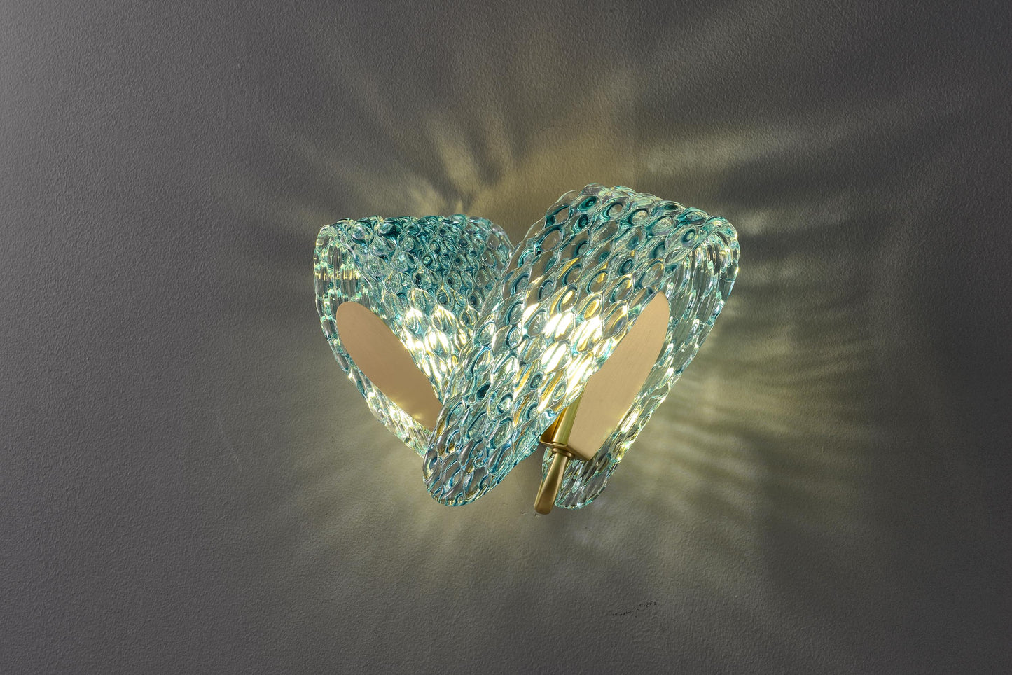 The Modern Copper + Glass Wall Lamp Blue Wall Lamp