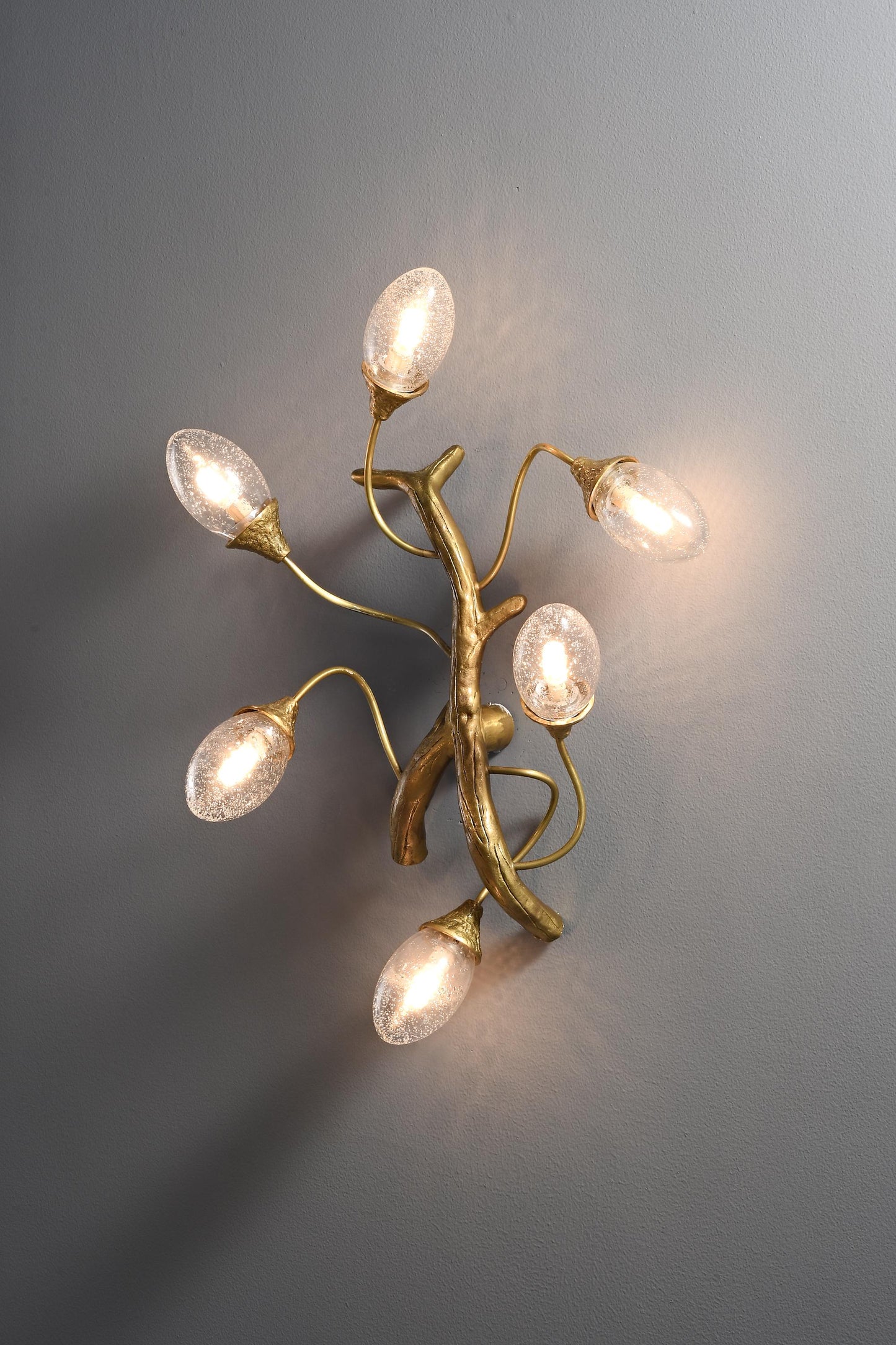 Classic Charm | Mid-Century Copper + Glass Wall Lamp Light Fixture