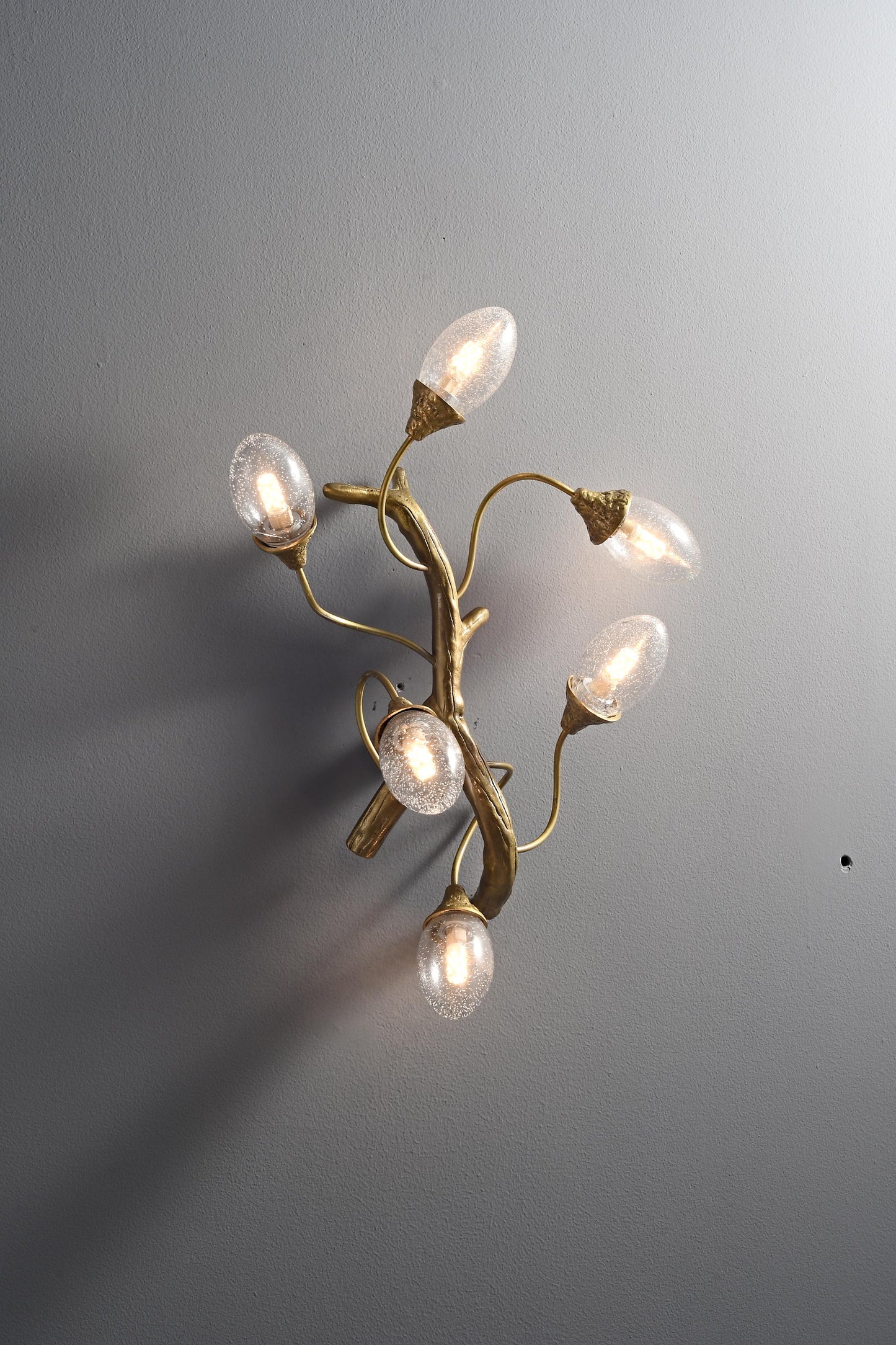 Classic Charm | Mid-Century Copper + Glass Wall Lamp Light Fixture