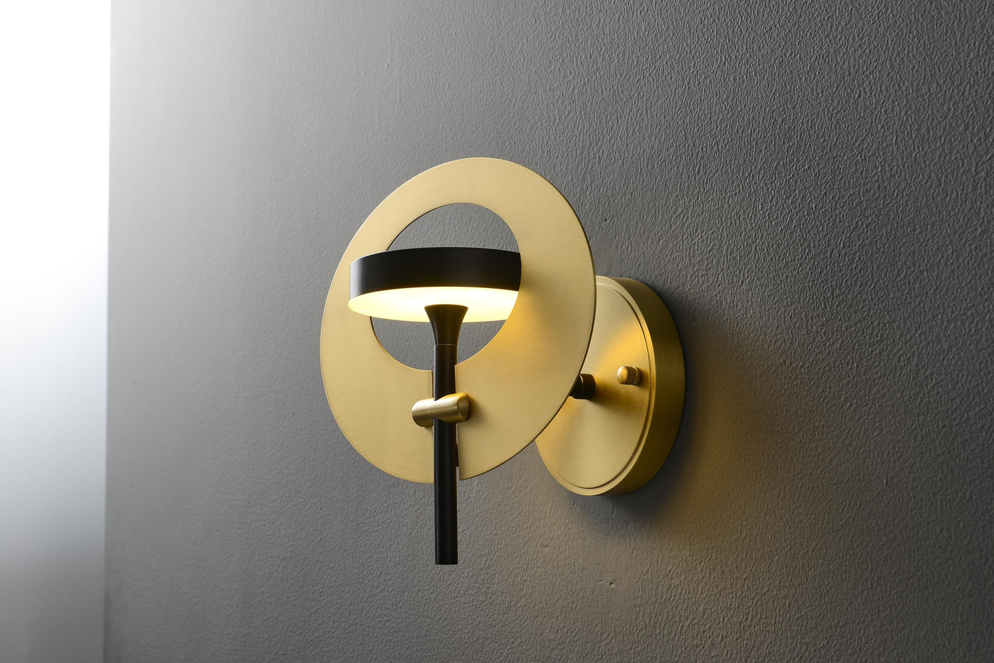 Vintage Retro Design| Mid-Century Brass Copper + Acrylic Wall Lamp