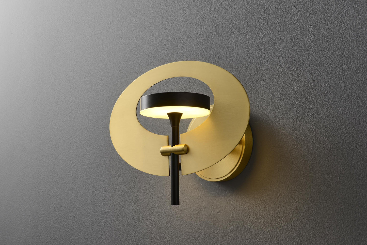 Vintage Retro Design| Mid-Century Brass Copper + Acrylic Wall Lamp