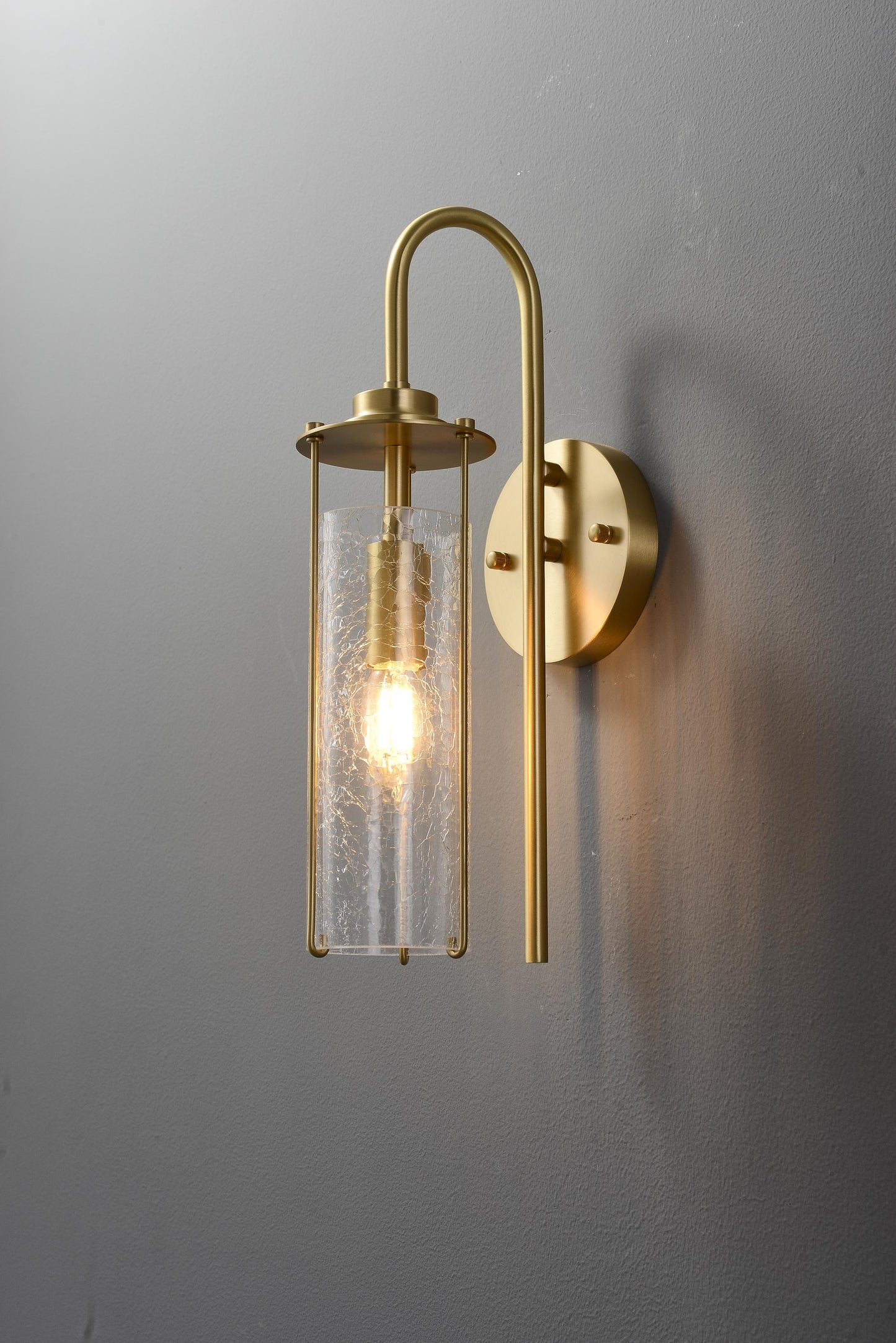 Vintage Brass Retro Design: Mid-Century Copper + Glass Wall Lamp