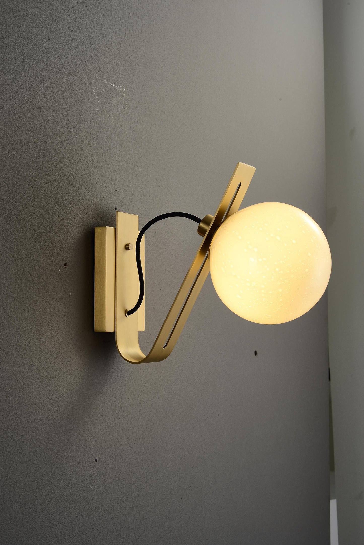 Trendy Black and Copper Wall Sconce | Elegant Copper and Glass Wall Light for Modern Spaces