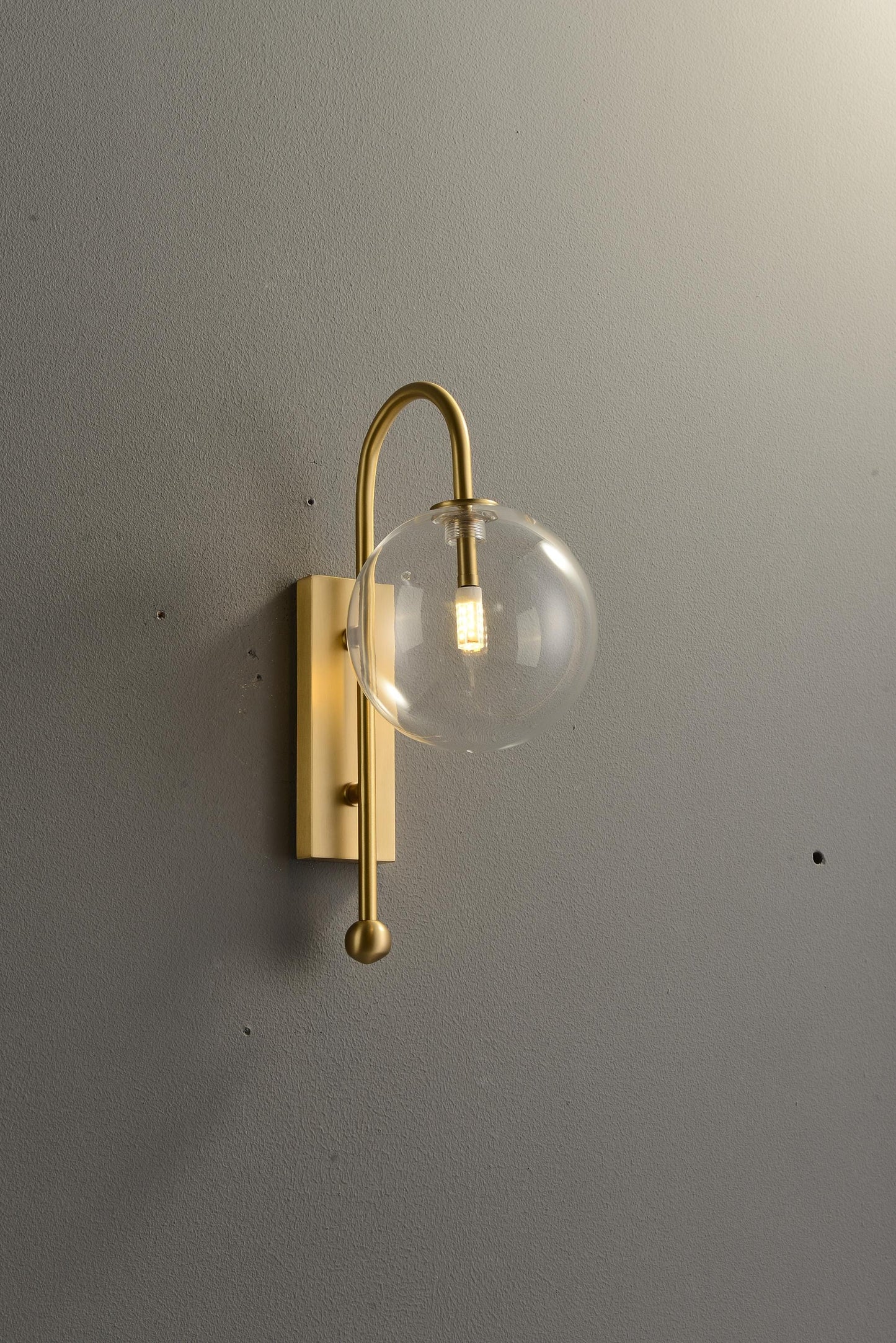 Industrial Black Copper Wall Light | Chic Copper and Glass Wall Lamp for Contemporary Style