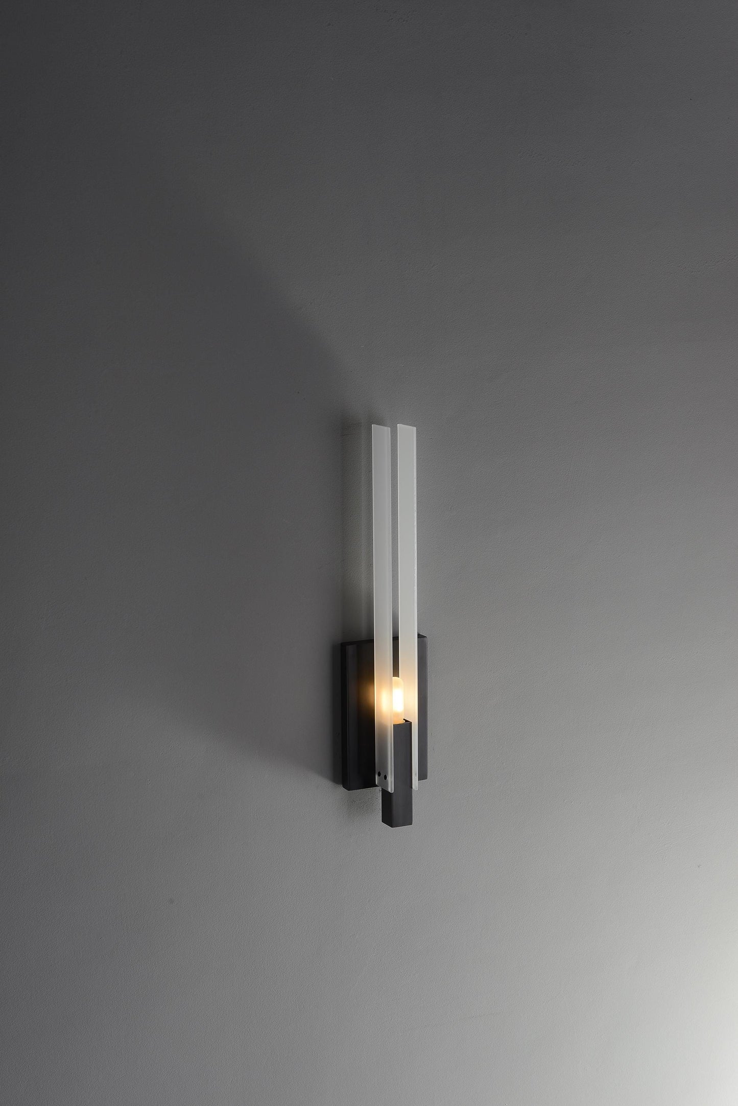 Chic Copper Glass Wall Sconce | Modern Black Glass Wall Light | Elegant Designer Copper and Glass Wall Fixture