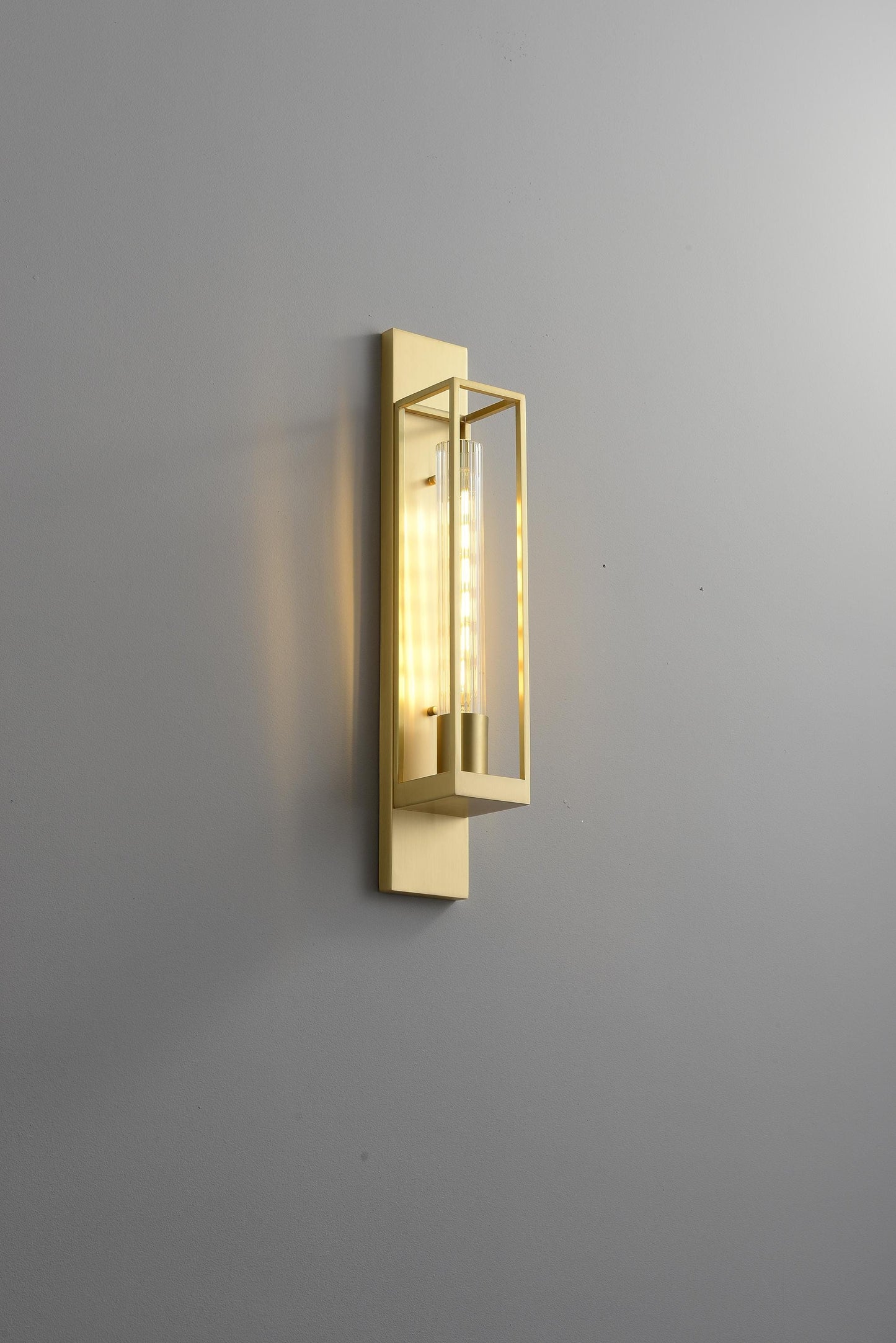 Vintage Copper Wall Sconce | Contemporary Glass and Copper Wall Lamp, Industrial Art Deco Sconce