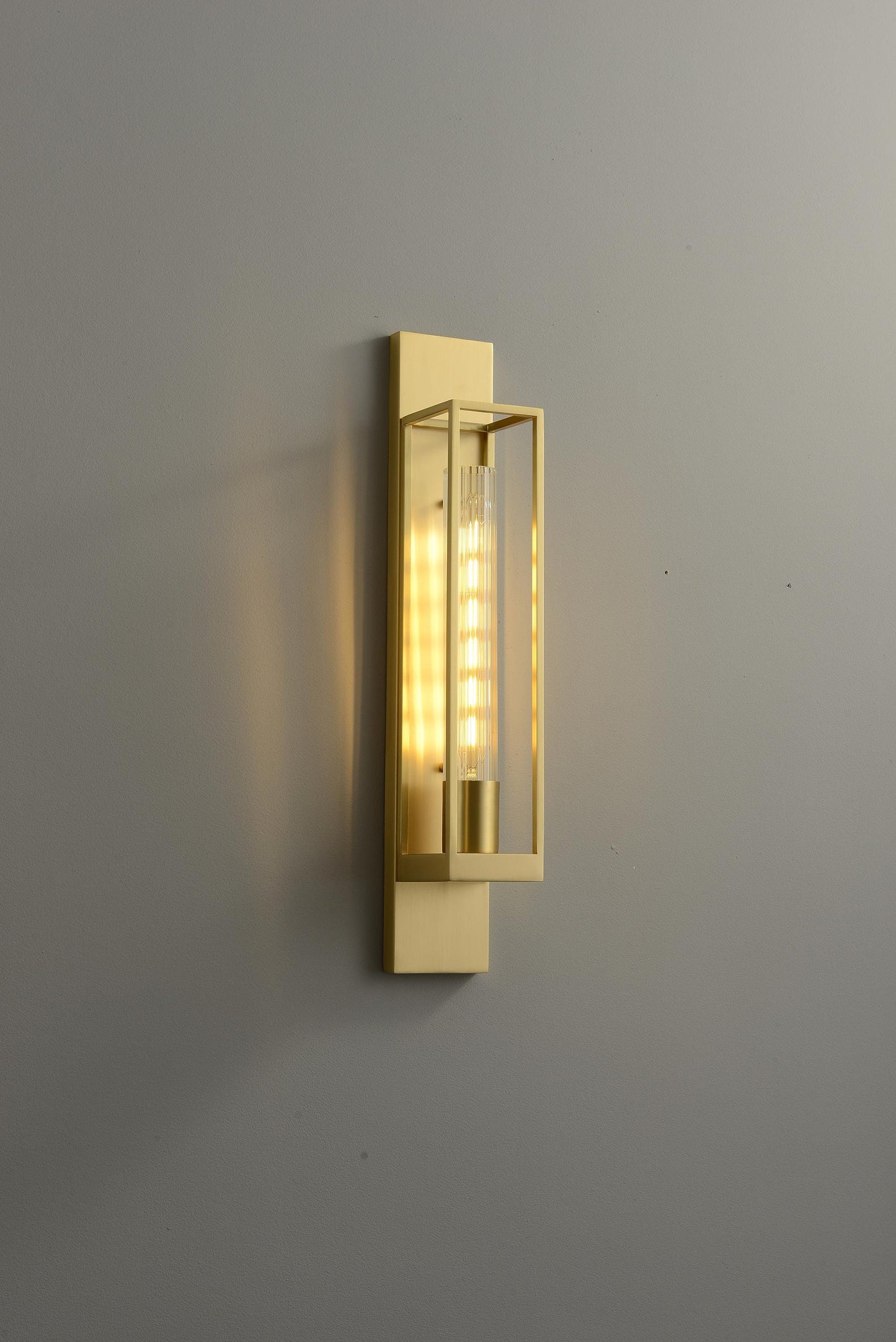 Vintage Copper Wall Sconce | Contemporary Glass and Copper Wall Lamp, Industrial Art Deco Sconce