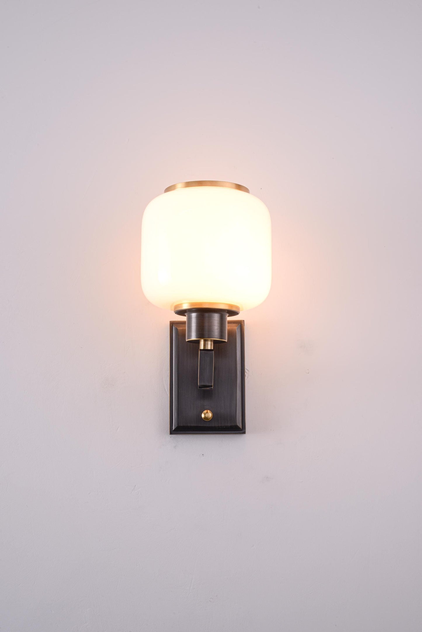 Luxurious Black Rub Gold Wall Lamp | Modern Copper Glass Wall Sconce with Black Gold Finish and High-End Design