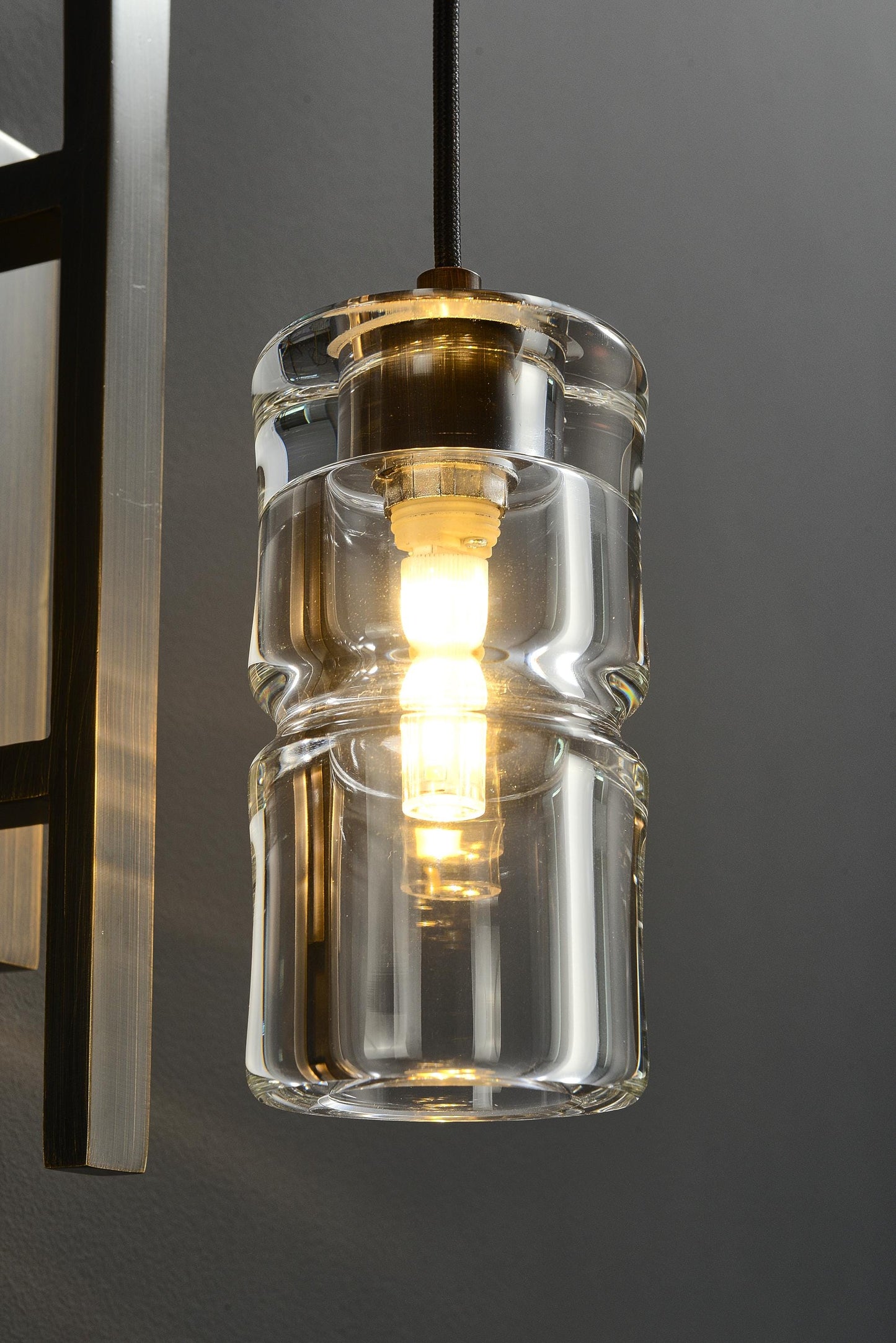 Sophisticated Copper and Crystal Wall Lighting | Bronze Brushed Wall Lamp with Modern Art Deco Flair