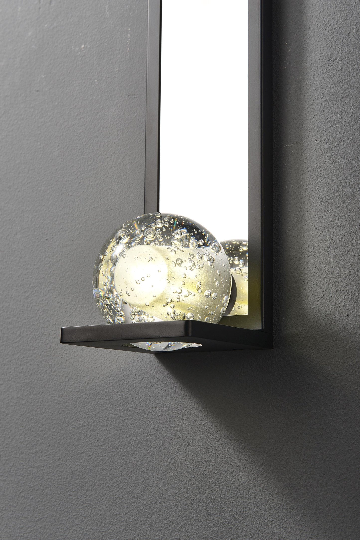 Black Iron and Crystal Wall Lamp | Luxury Black Wall Light Fixture | Contemporary Iron and Crystal Lighting