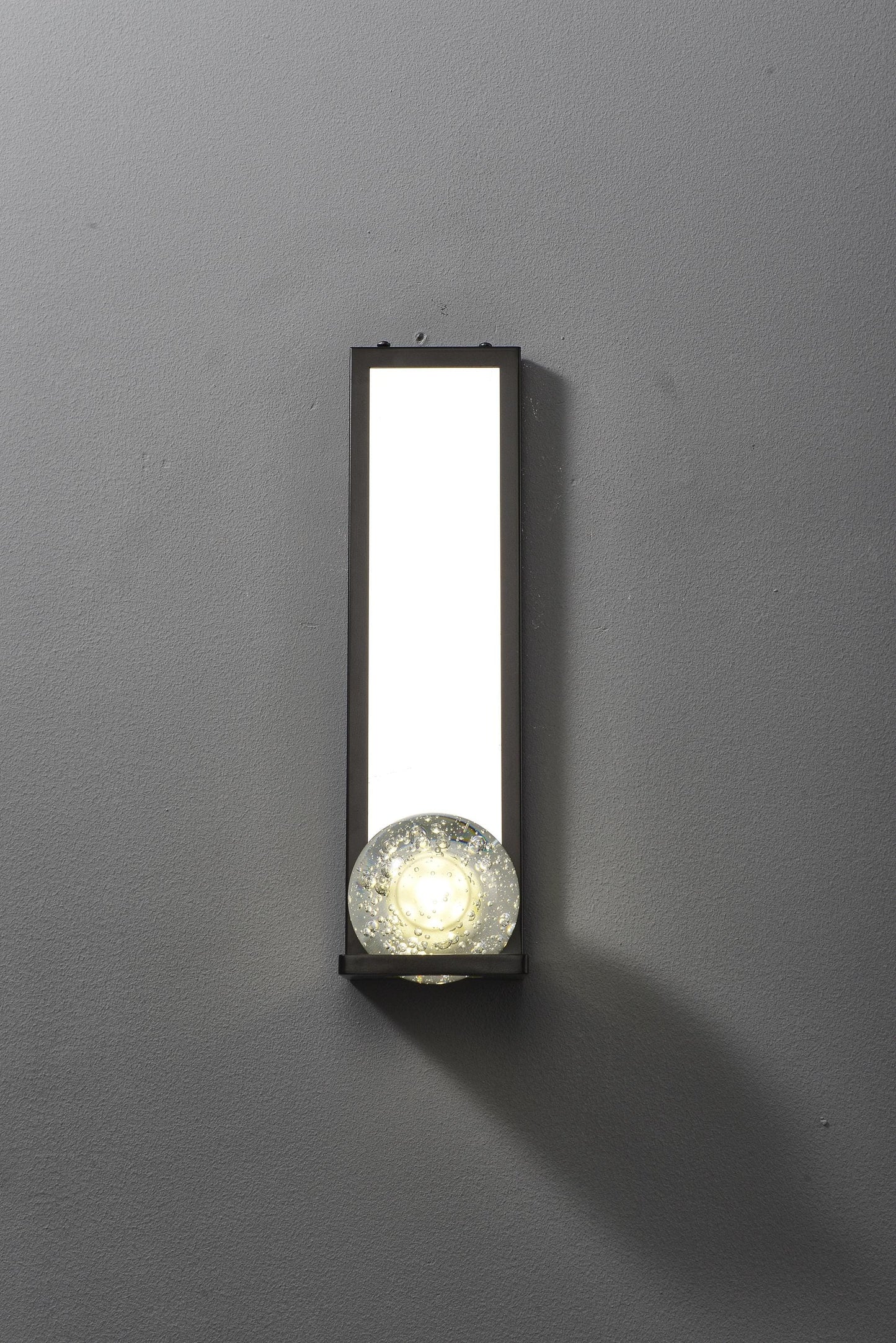 Black Iron and Crystal Wall Lamp | Luxury Black Wall Light Fixture | Contemporary Iron and Crystal Lighting