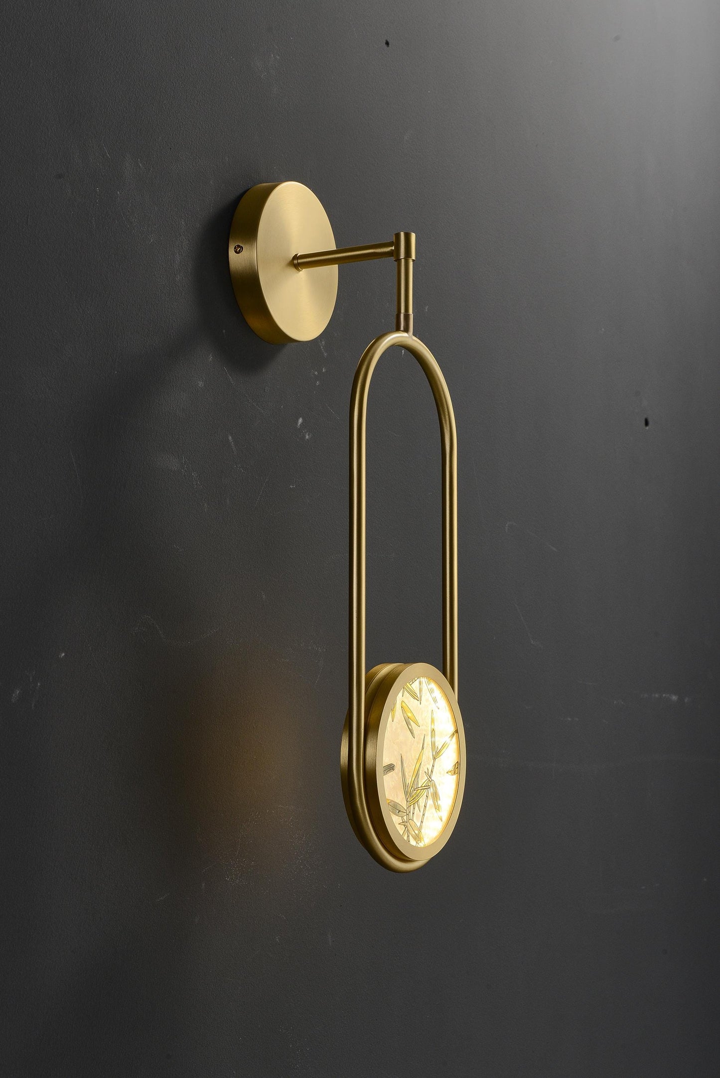All-Copper Bronze Wall Lighting Fixture with Luxury Stained Glass and Vintage Design