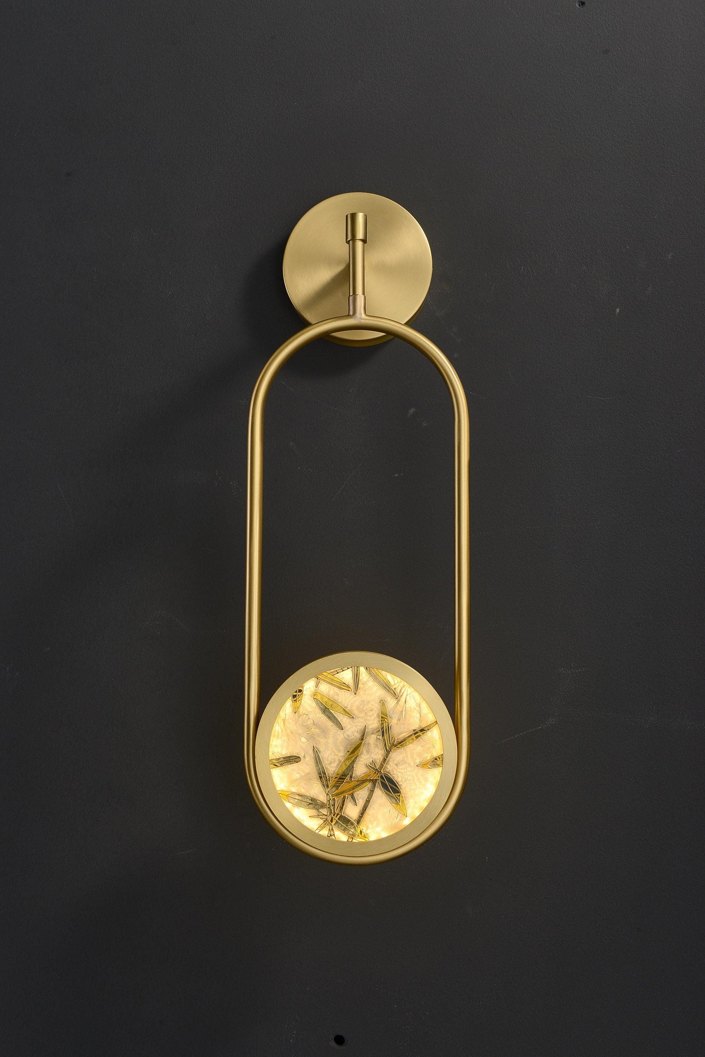 All-Copper Bronze Wall Lighting Fixture with Luxury Stained Glass and Vintage Design