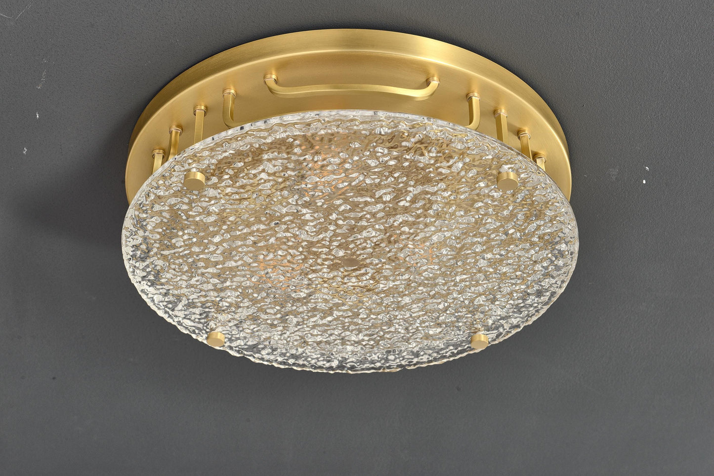 Copper and Glass Ceiling Light – Contemporary Pendant Lamp with Modern Industrial Elegance, Vintage Luxurious Design