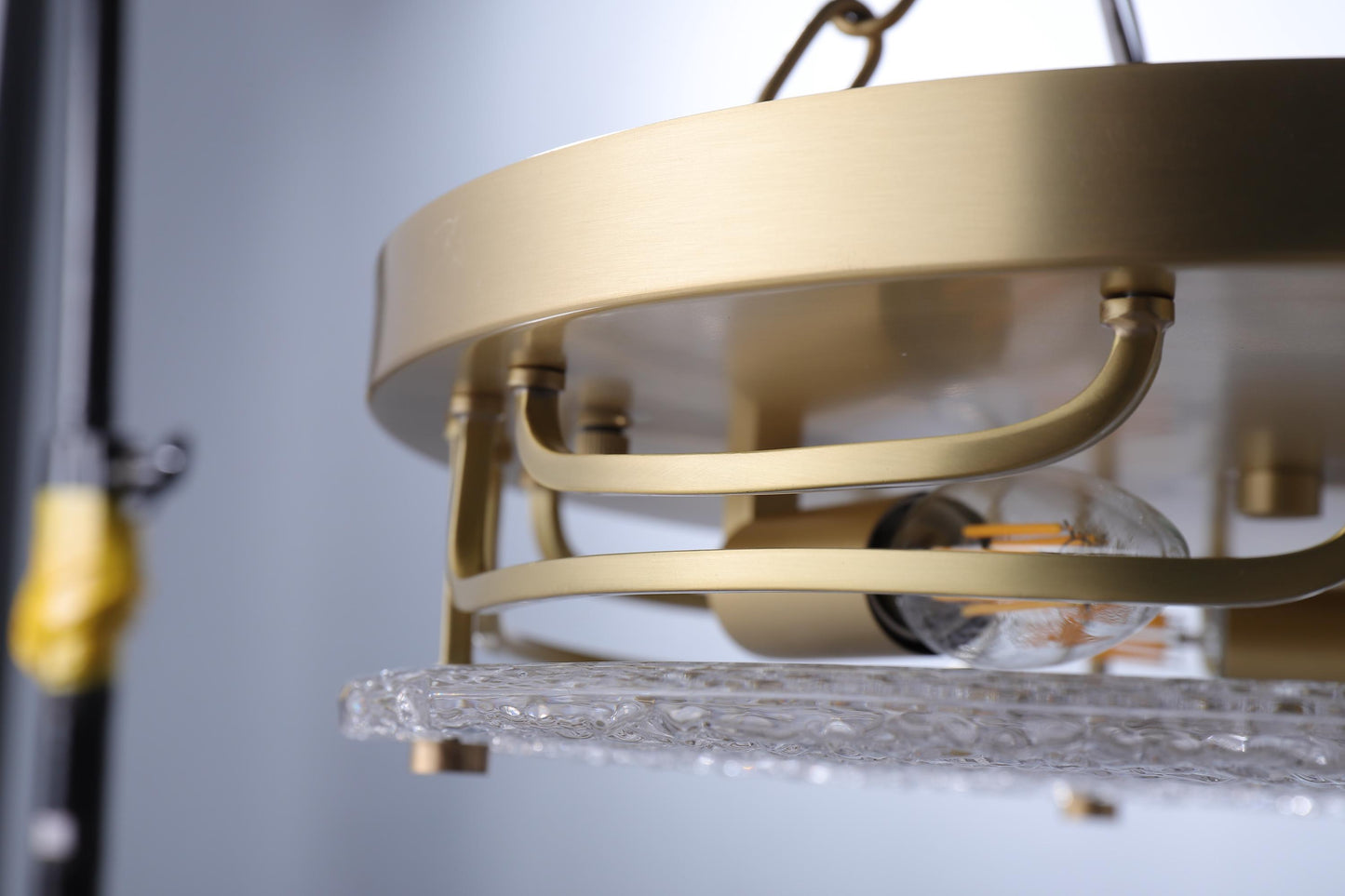 Contemporary Copper and Glass Ceiling Lamp – Modern Stylish Light, Elegant Vintage Copper Fixture with Glass Shade